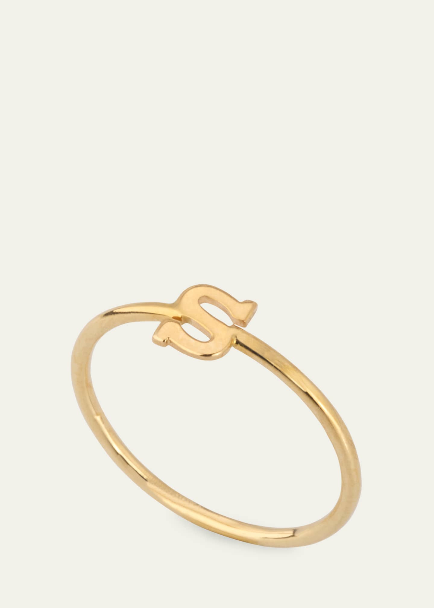 Zoe Lev Jewelry 14K Yellow Gold Initial Ring, Size 7 Image 2 of 3