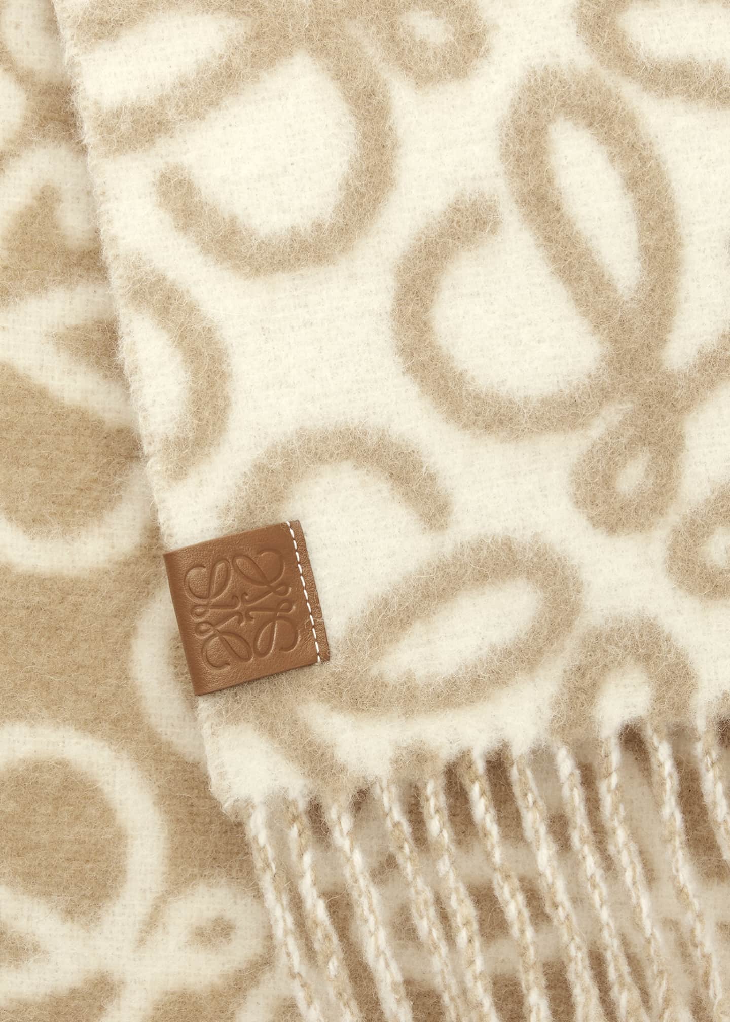 Loewe Anagram Wool-Blend Scarf Image 4 of 4