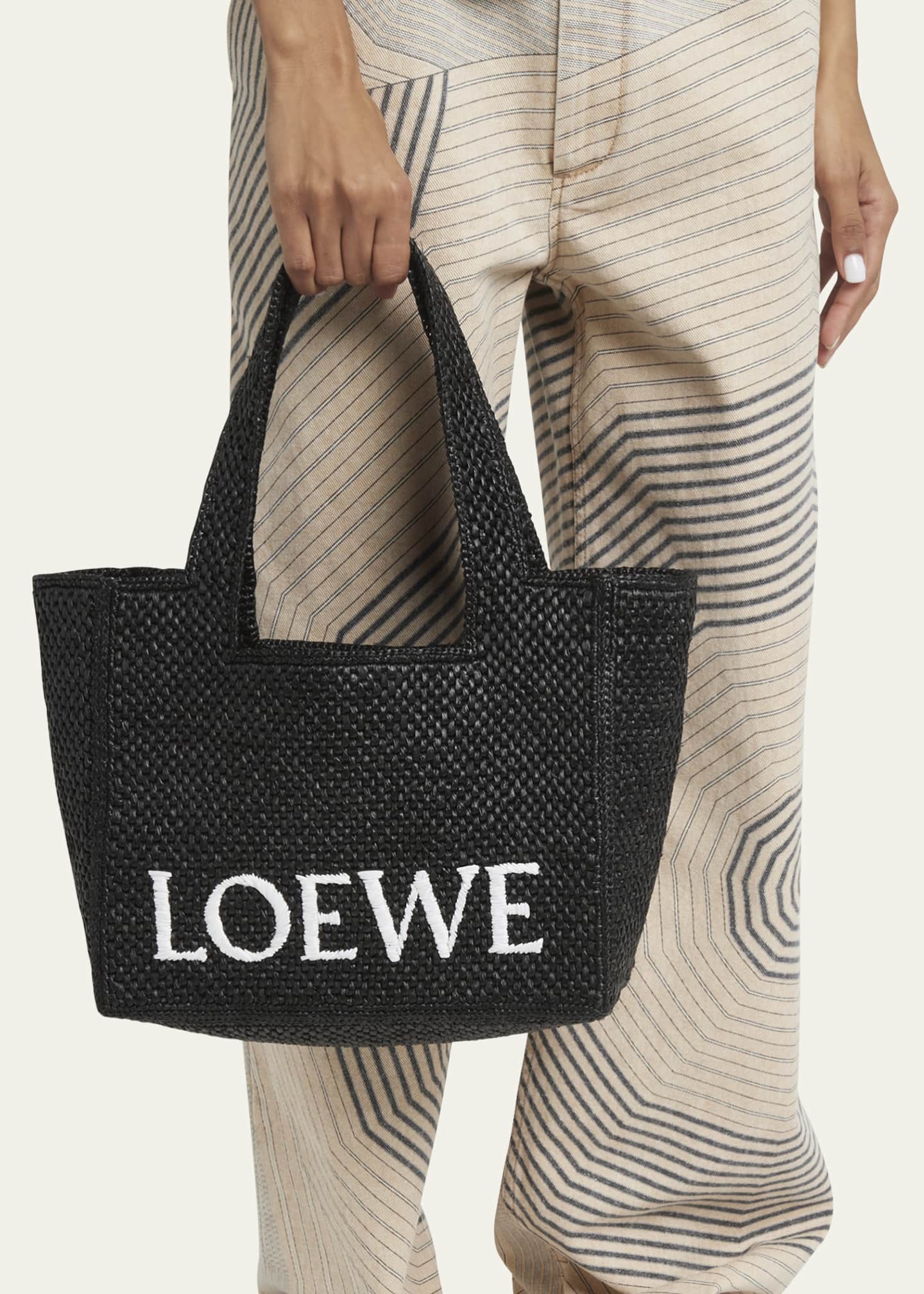 Loewe x Paula's Ibiza Logo Medium Tote Bag in Raffia