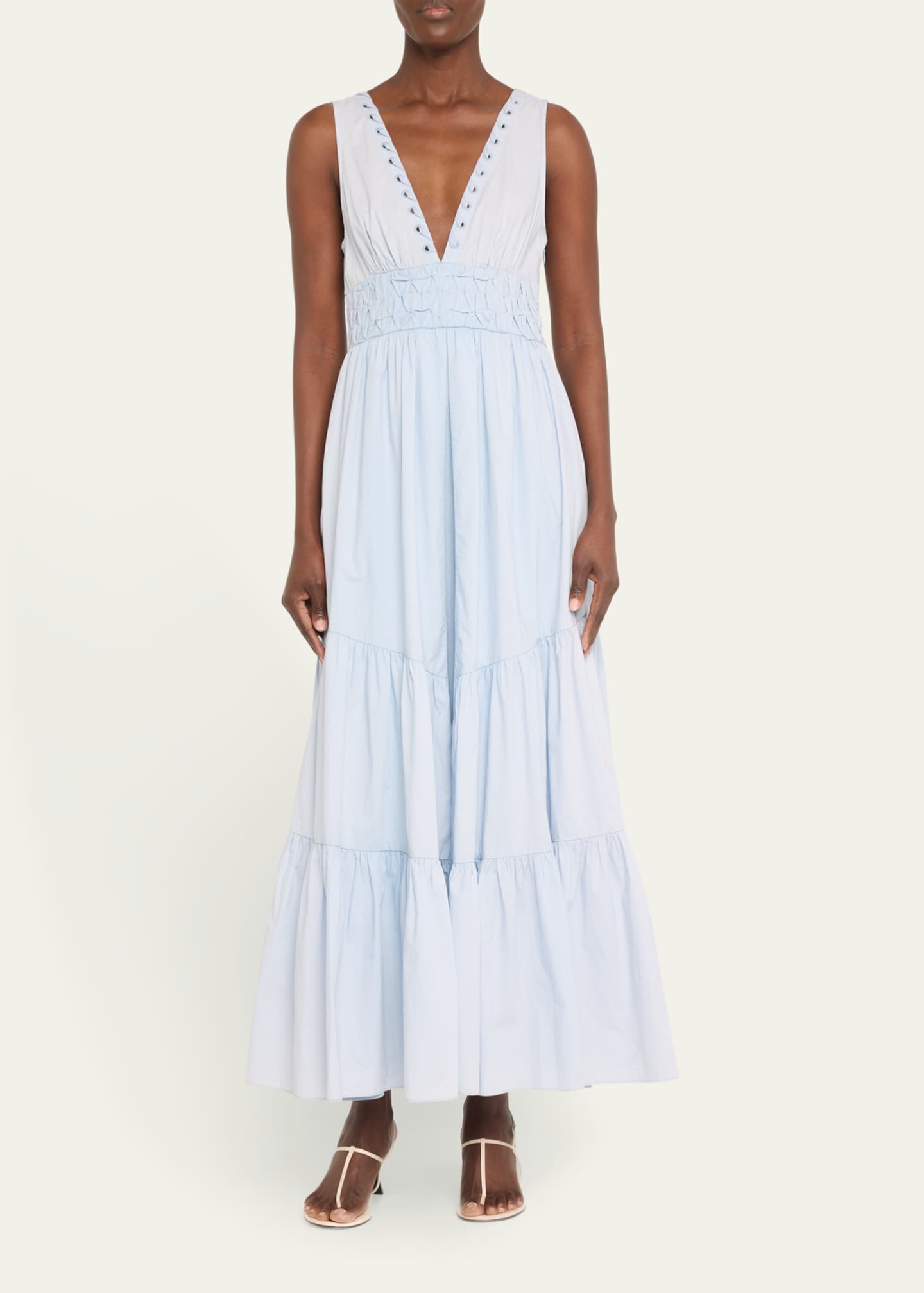 ramy brook dresses Ramy Brook Ocean Cotton Printed Mini Dress in White Piazza