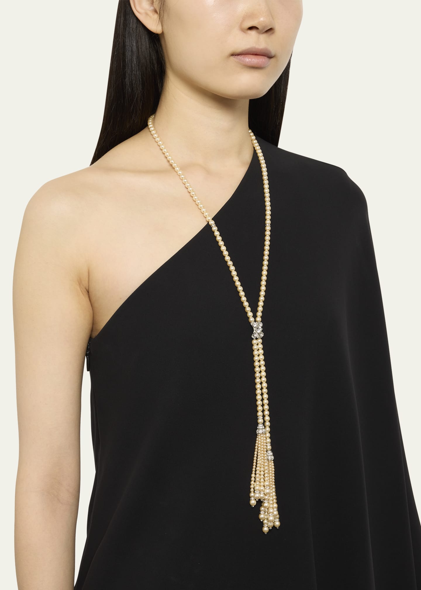 Ben-Amun Pearly Lariat with Two Tassels Image 2 of 4