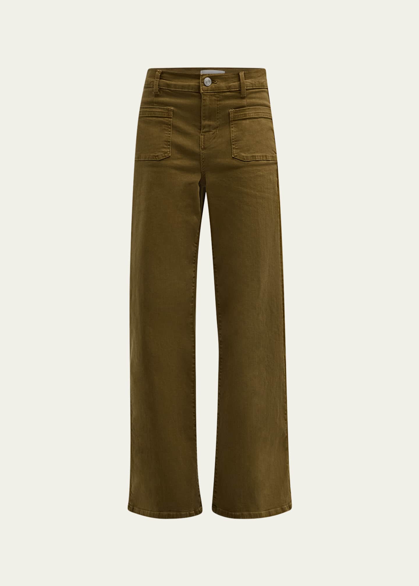 FRAME Le Slim Palazzo Bardot Pocket Jeans Image 1 of 3