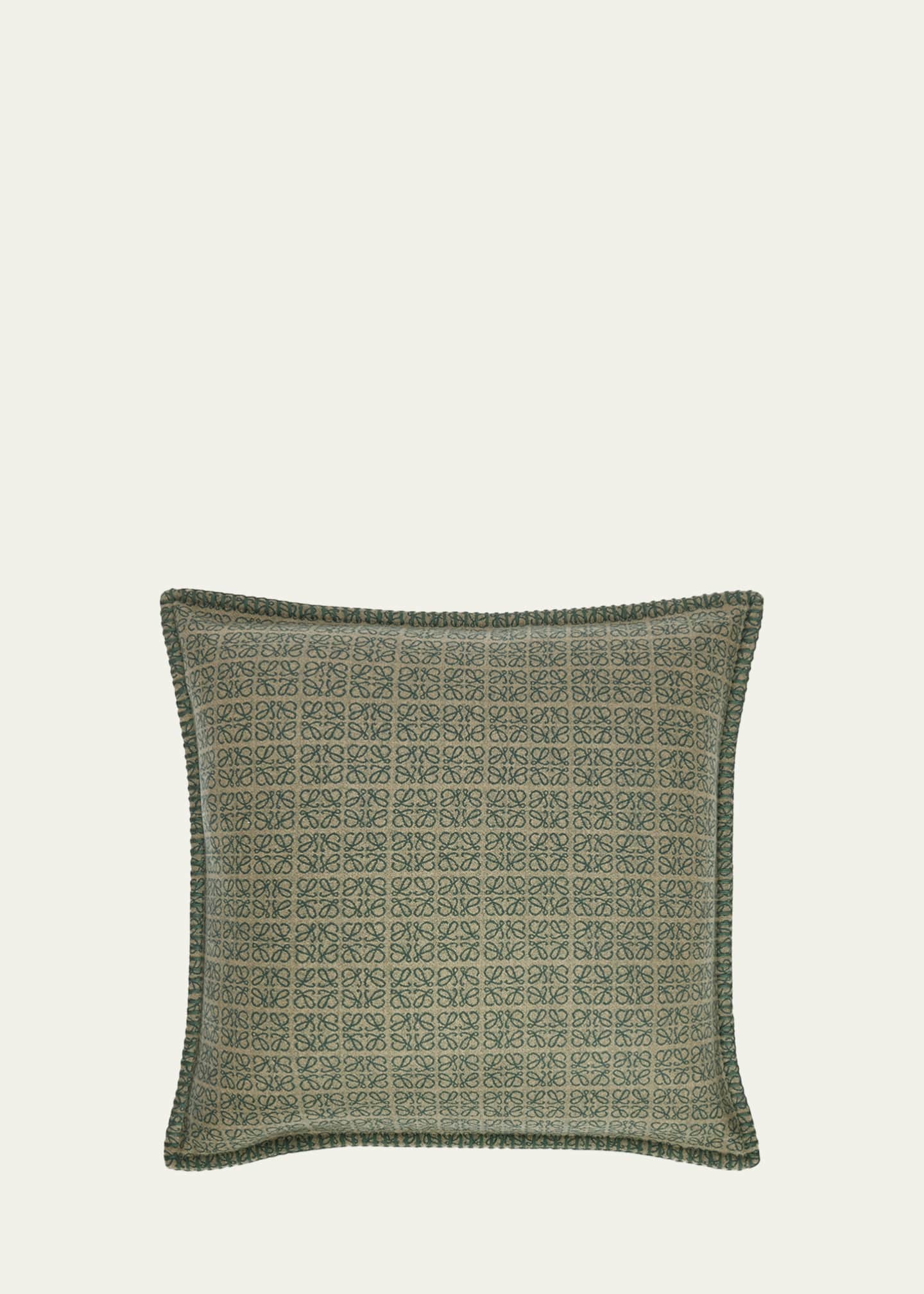 Loewe Anagram Wool Jacquard Cushion, 19.5" Square Image 1 of 4
