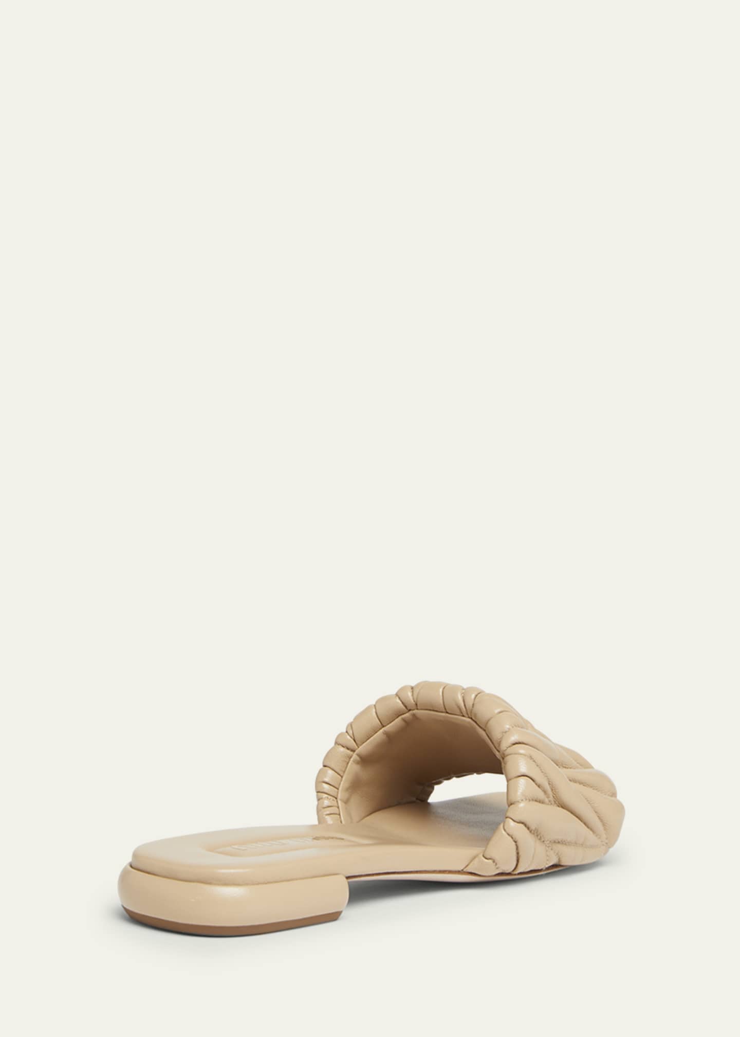 Miu Miu Quilted Leather Flat Slide Style Image 2 of 3