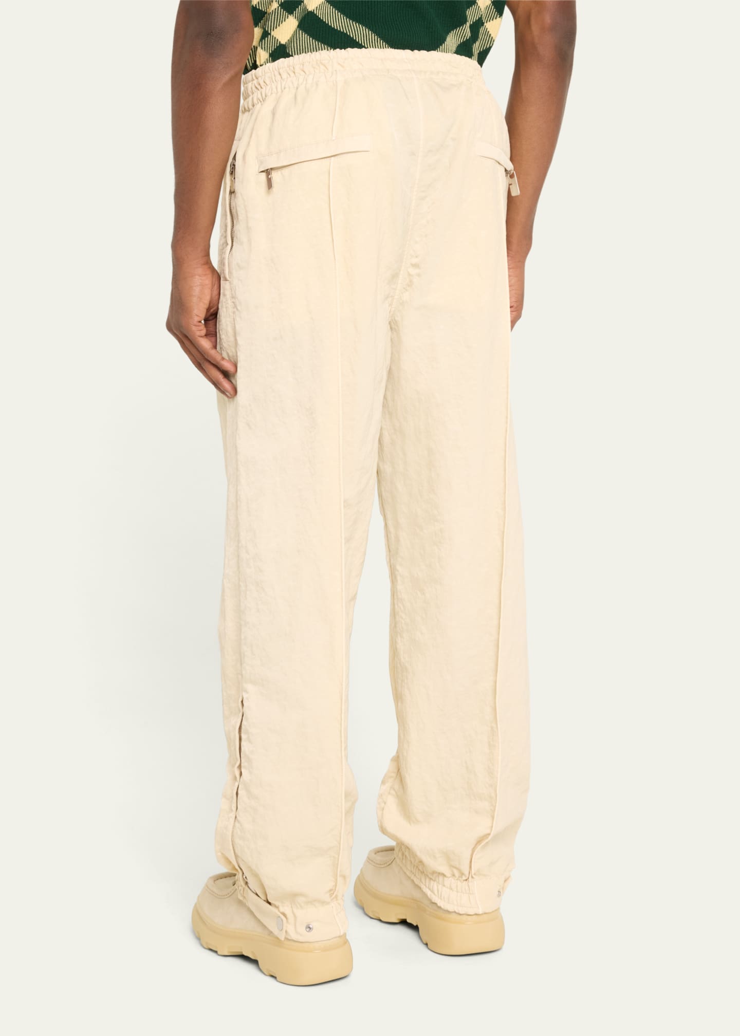 Burberry Men s Crinkled Nylon Pintuck Sweatpants Bergdorf Goodman