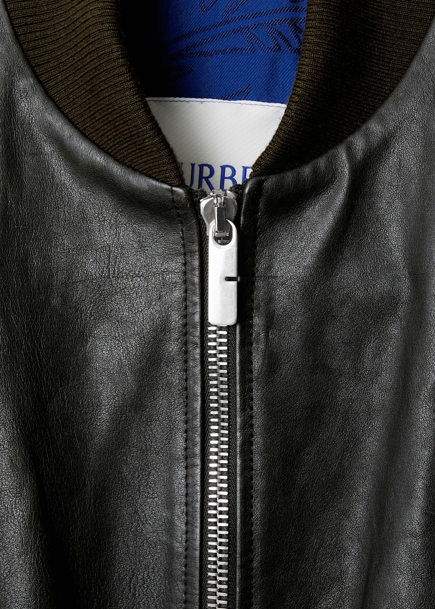 Burberry Men s Grained Leather Bomber Jacket Bergdorf Goodman