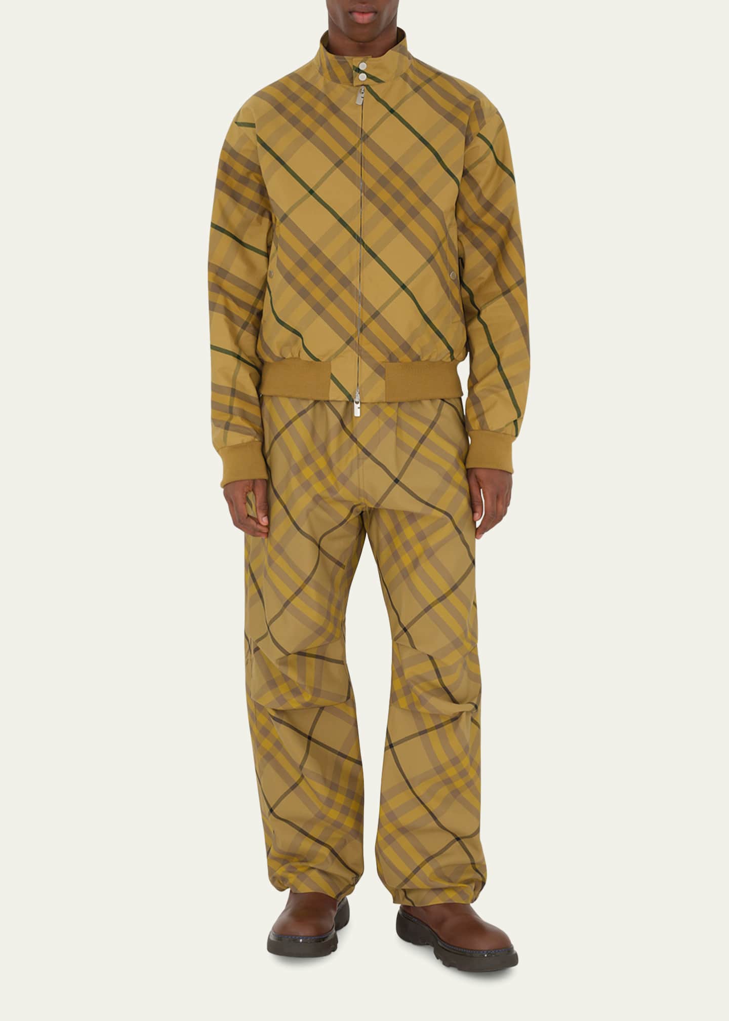 Burberry Men s Check Harrington Jacket Bergdorf Goodman