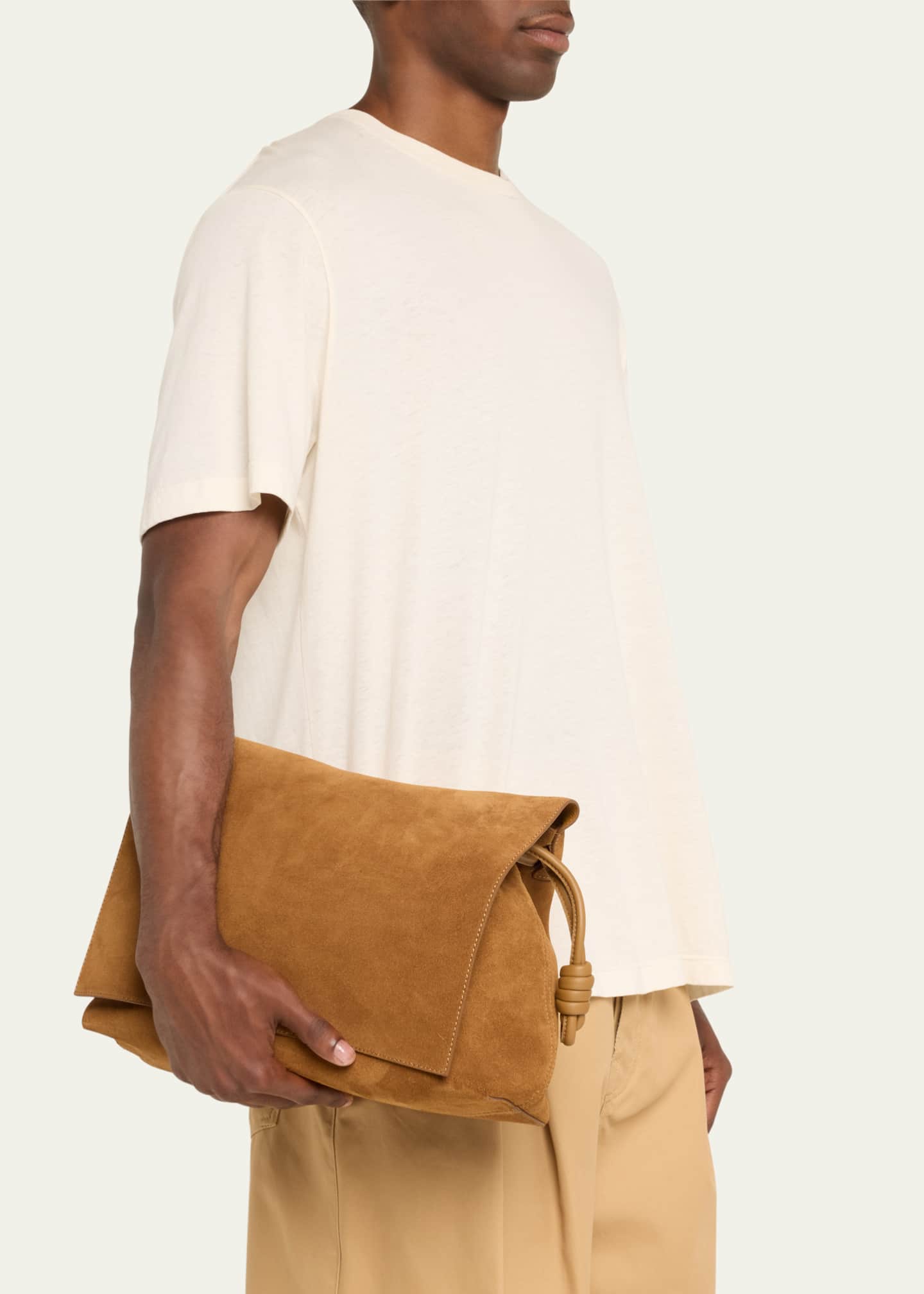 Loewe Flamenco Satchel in Suede Leather Image 2 of 5
