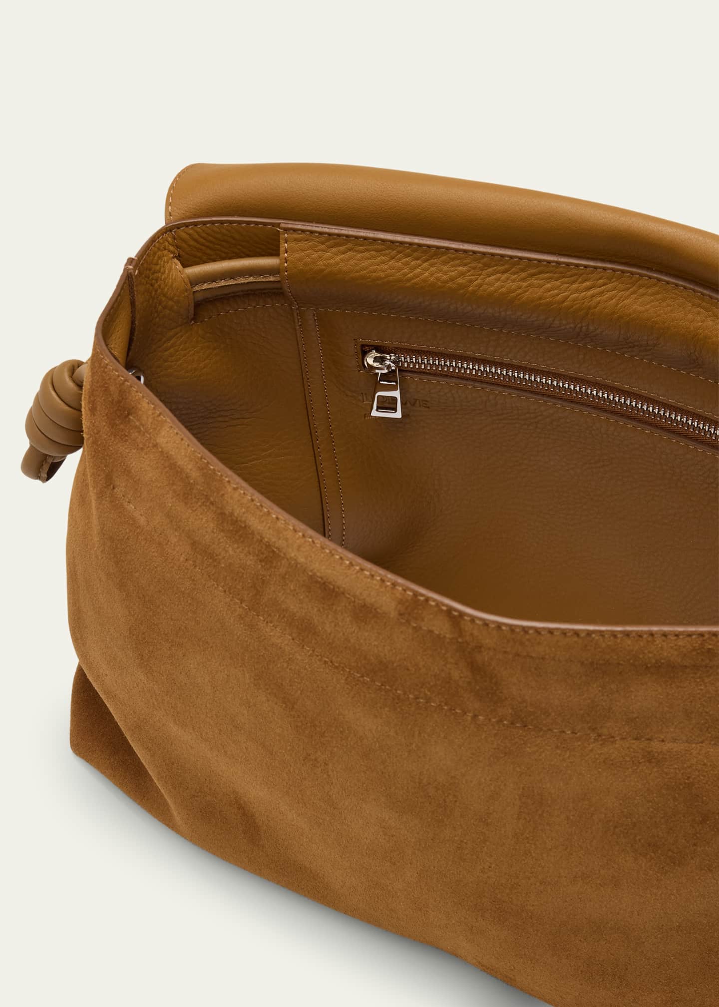 Loewe Flamenco Satchel in Suede Leather Image 4 of 5
