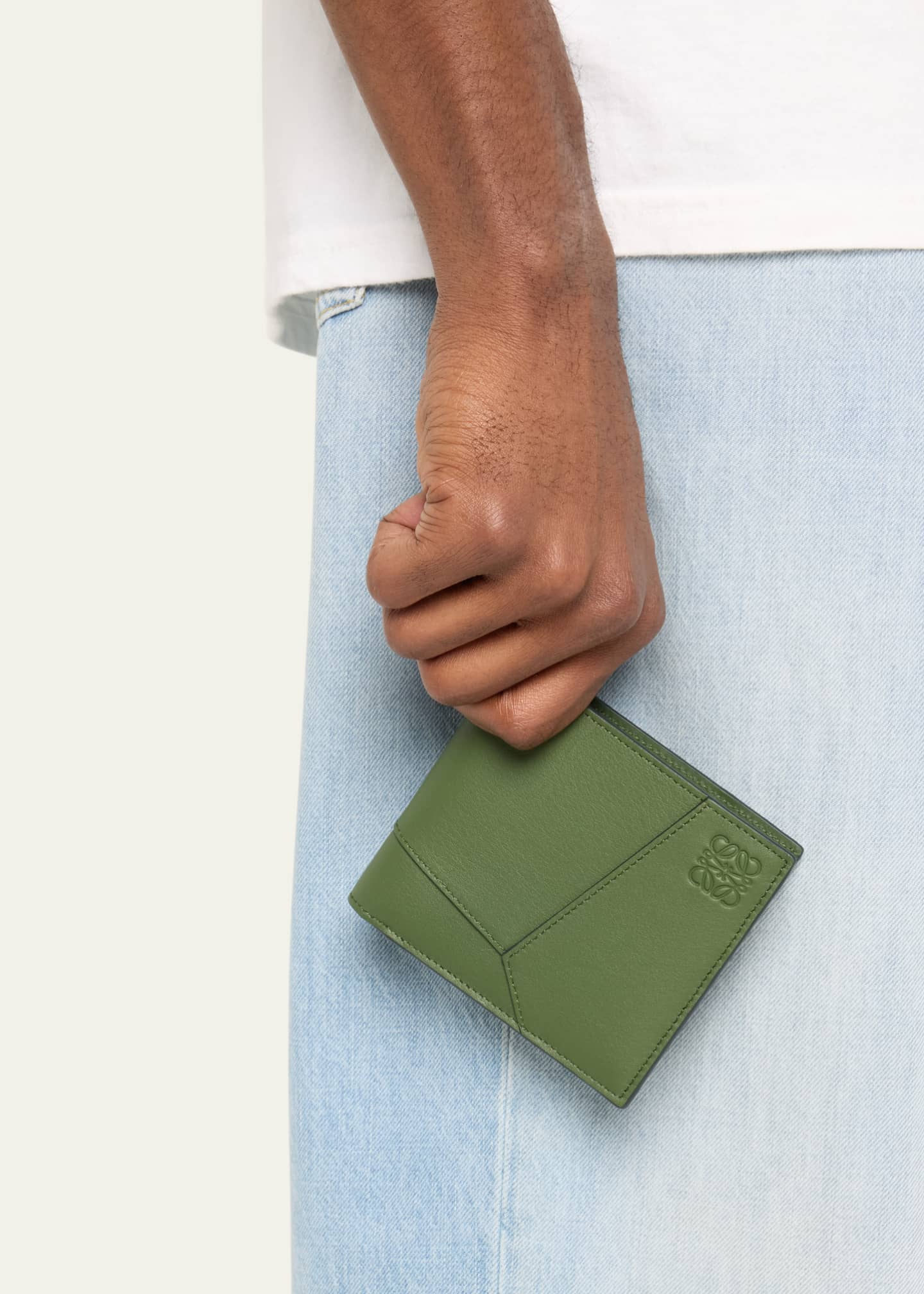 Loewe Men s Puzzle Edge Leather Bifold Wallet Bergdorf Goodman
