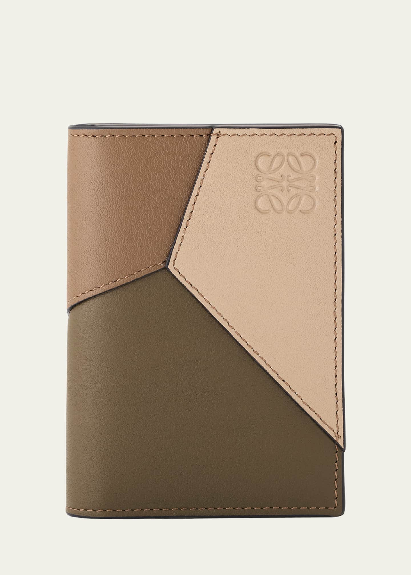Loewe Men #39 s Puzzle Calfskin Bifold Card Holder Bergdorf Goodman