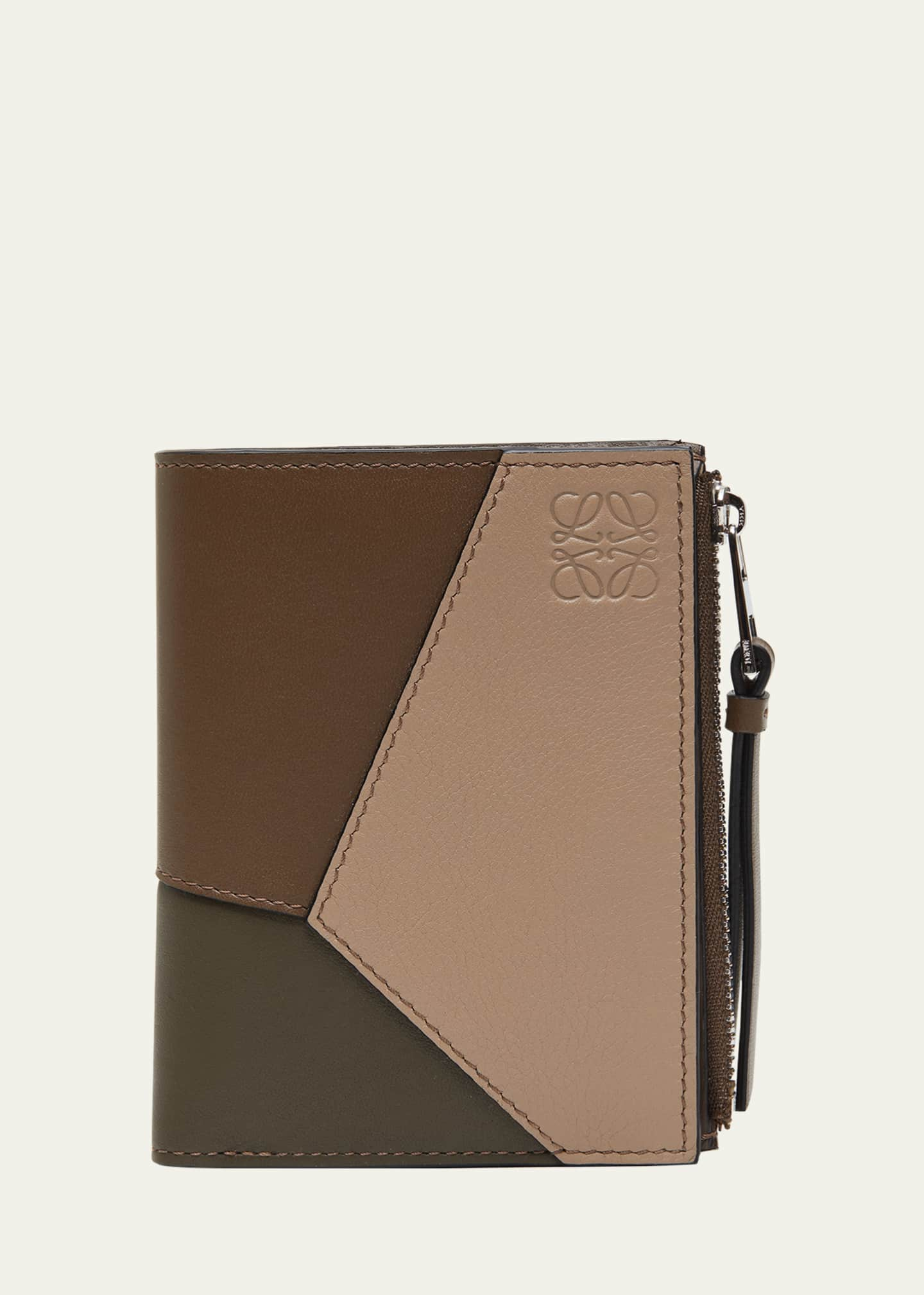 Loewe Men's Puzzle Leather Compact Wallet