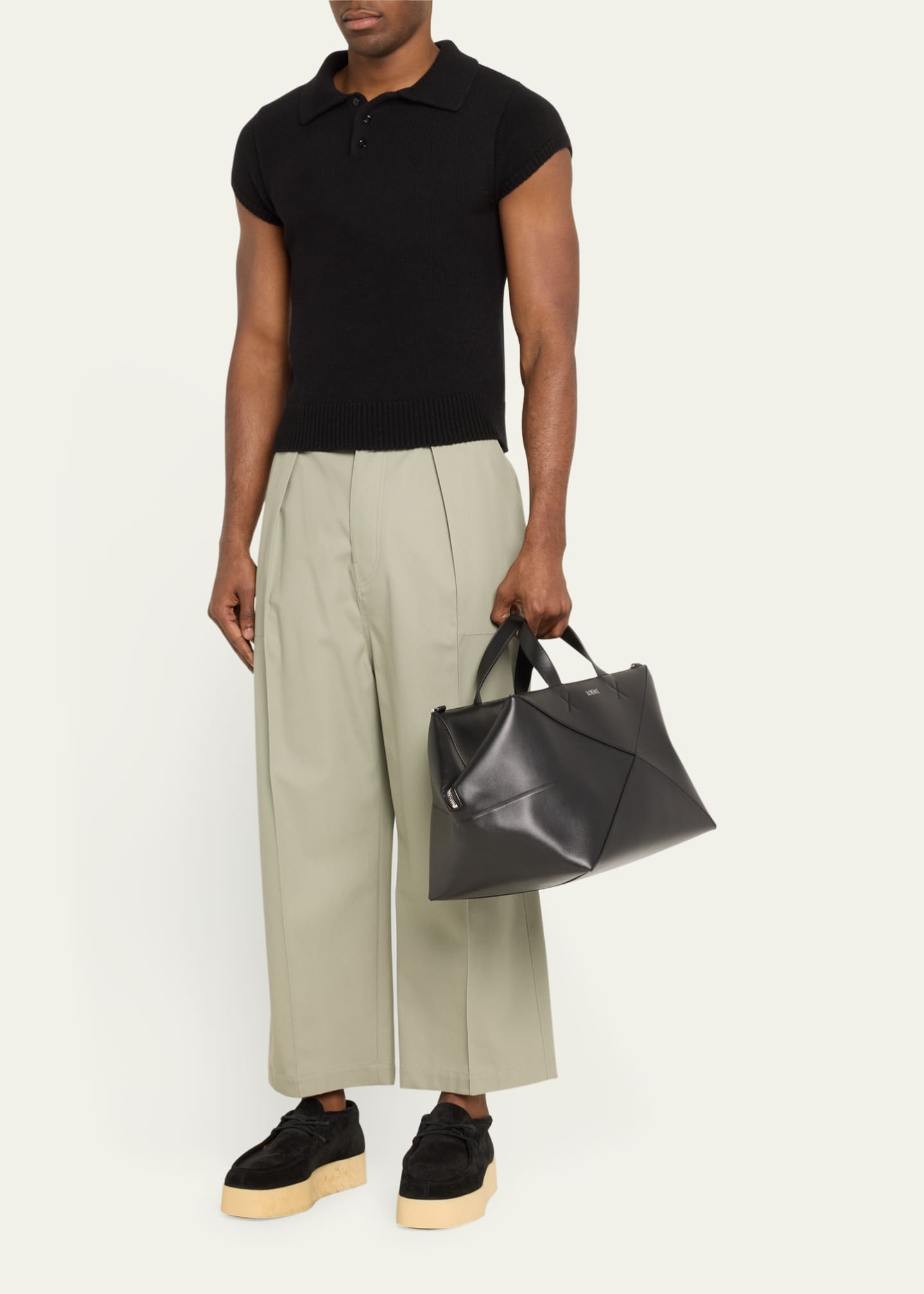 Loewe Men's Puzzle Fold Leather Duffle Bag Image 5 of 5
