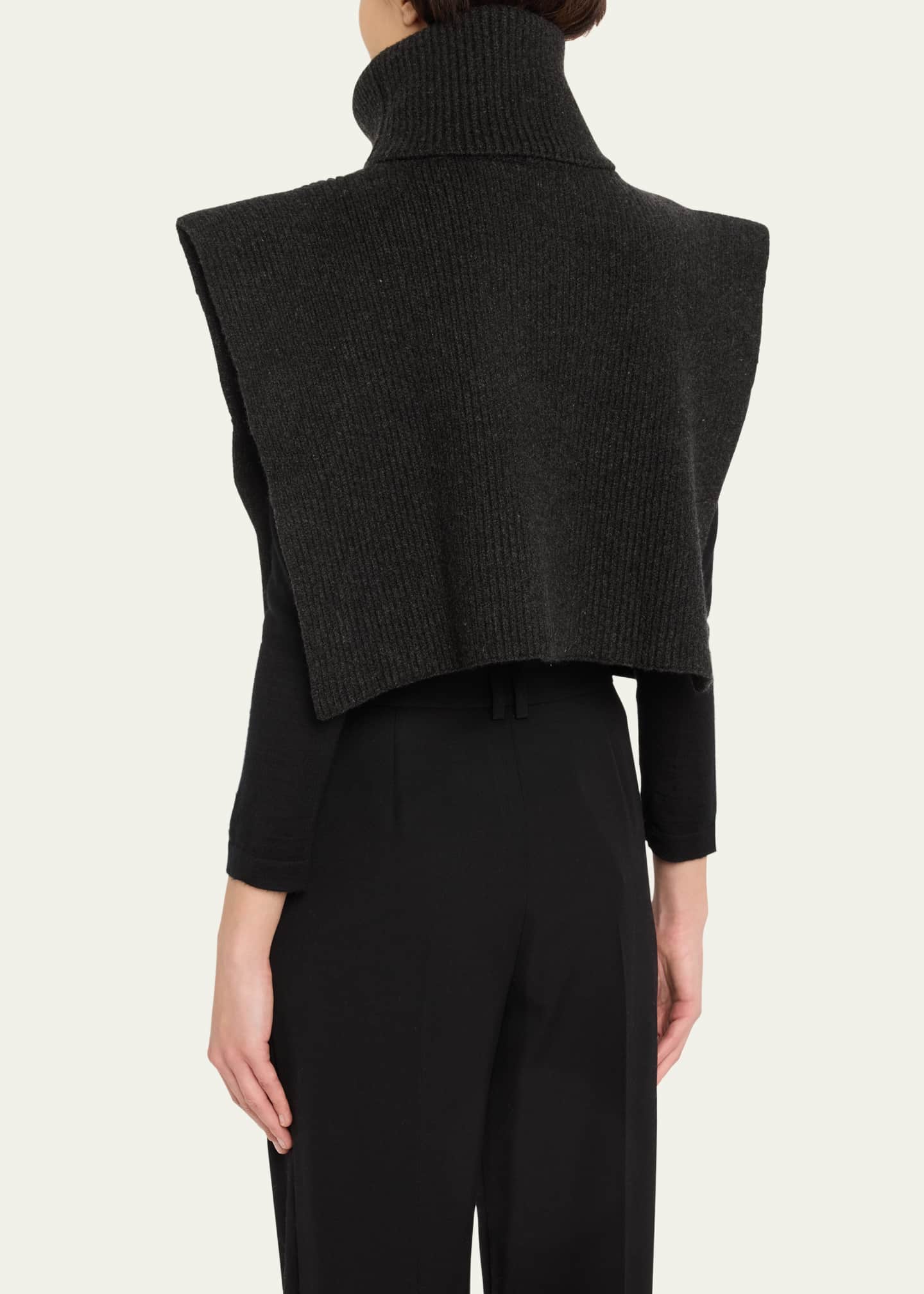 THE ROW Emmit Turtleneck Scarf Cashmere Collar Image 3 of 5