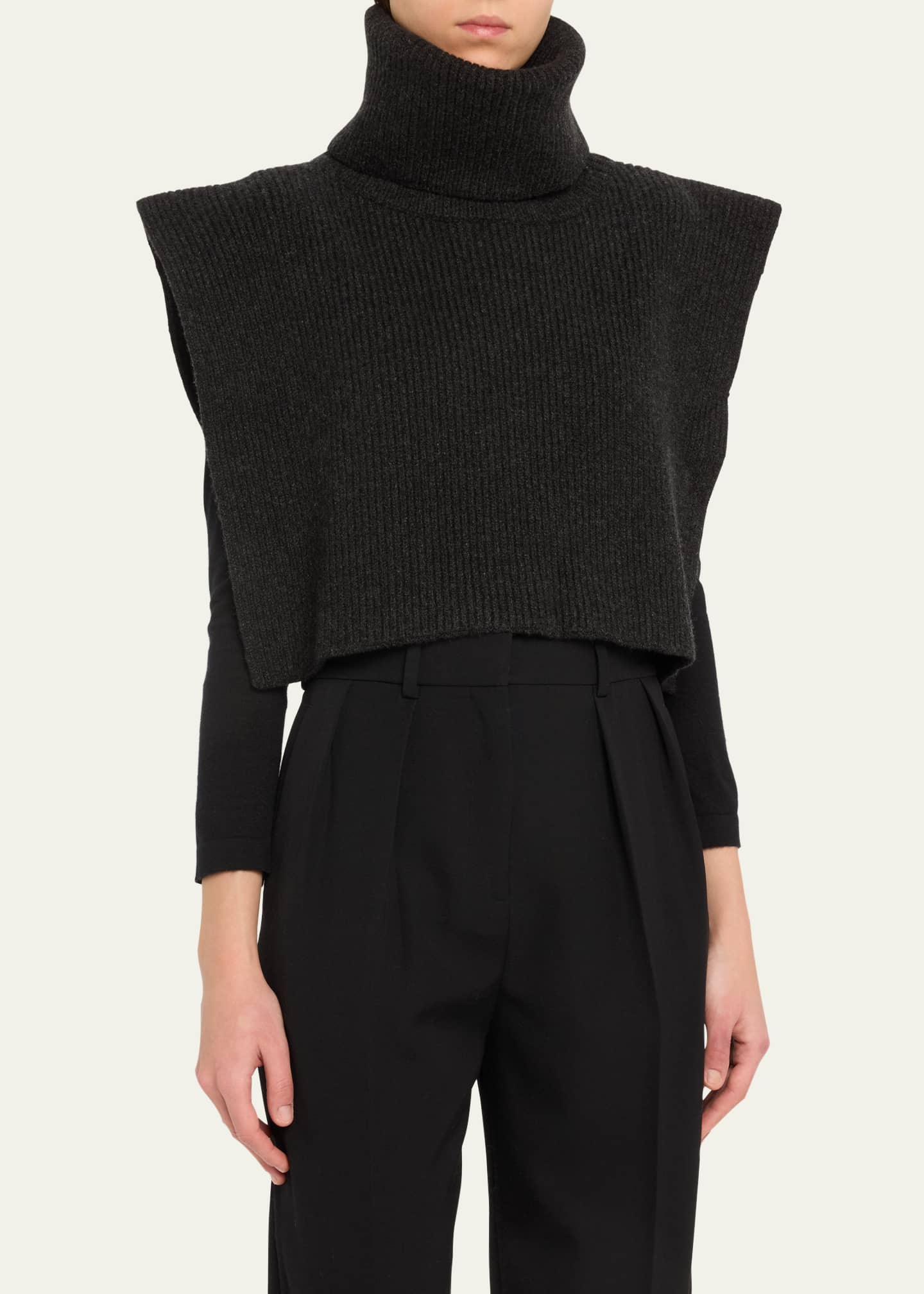 THE ROW Emmit Turtleneck Scarf Cashmere Collar Image 4 of 5