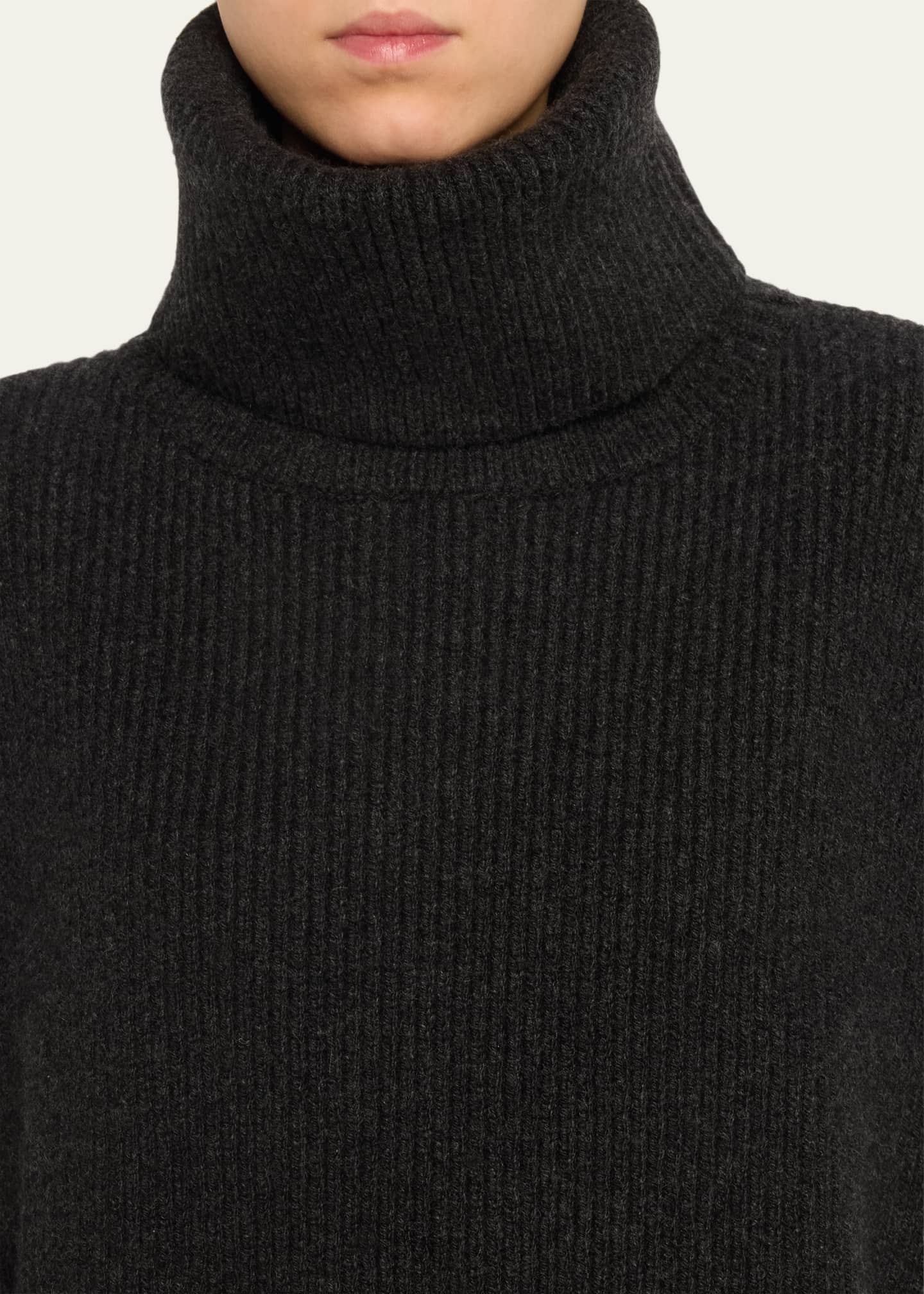 THE ROW Emmit Turtleneck Scarf Cashmere Collar Image 5 of 5