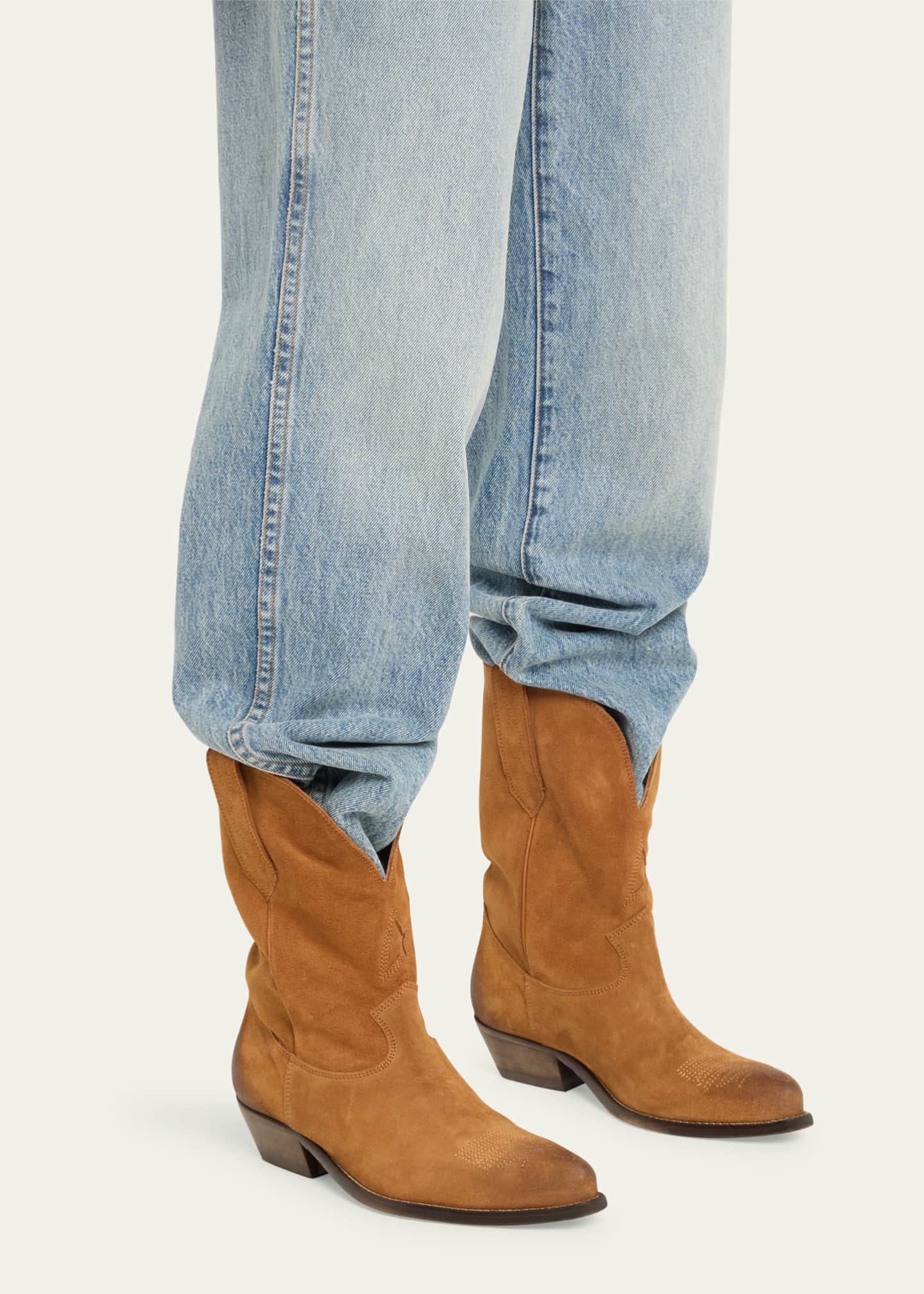 Golden Goose Wish Star Suede Cowboy Boots Image 2 of 5