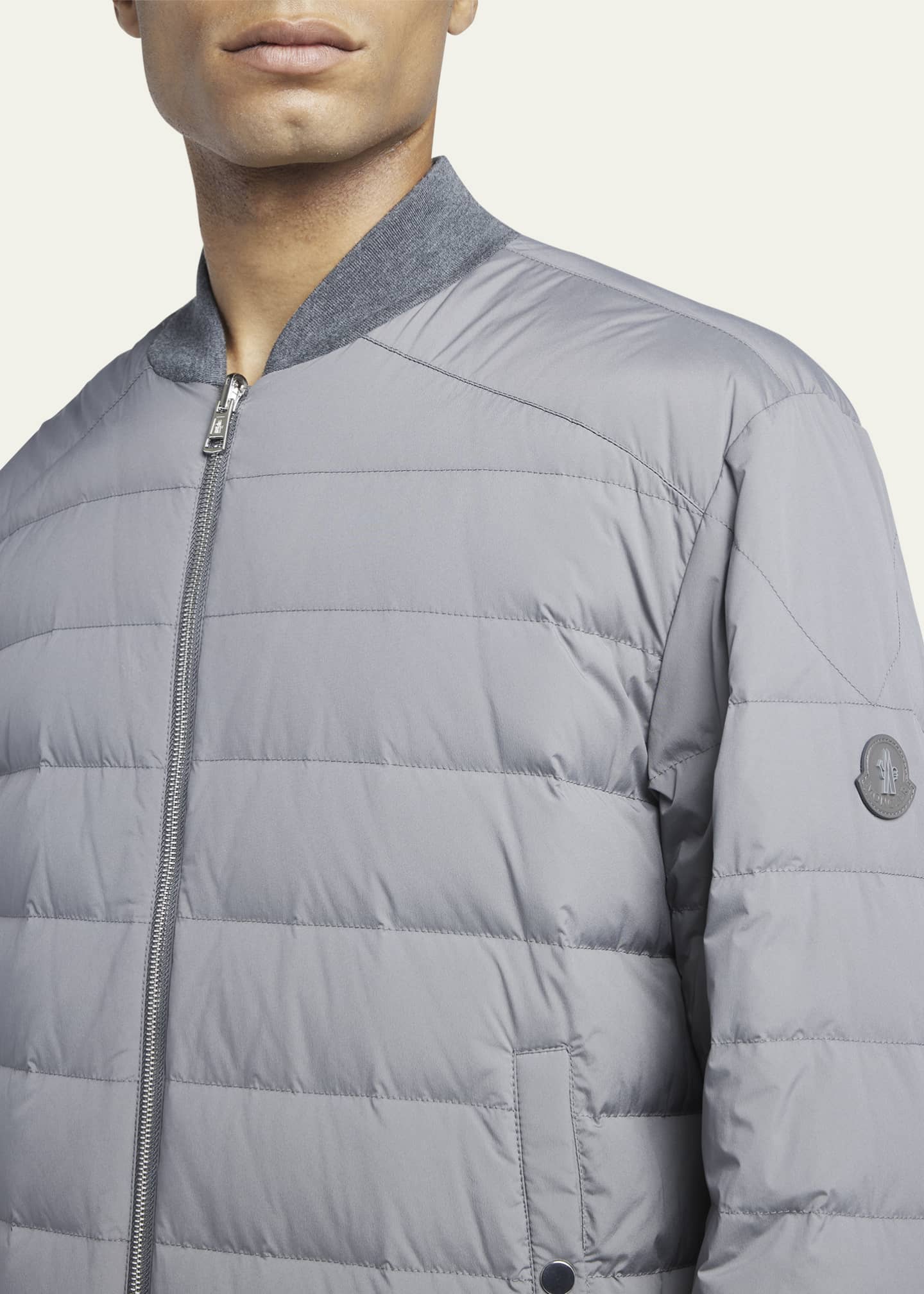 Quilted down bomber jacket cheap