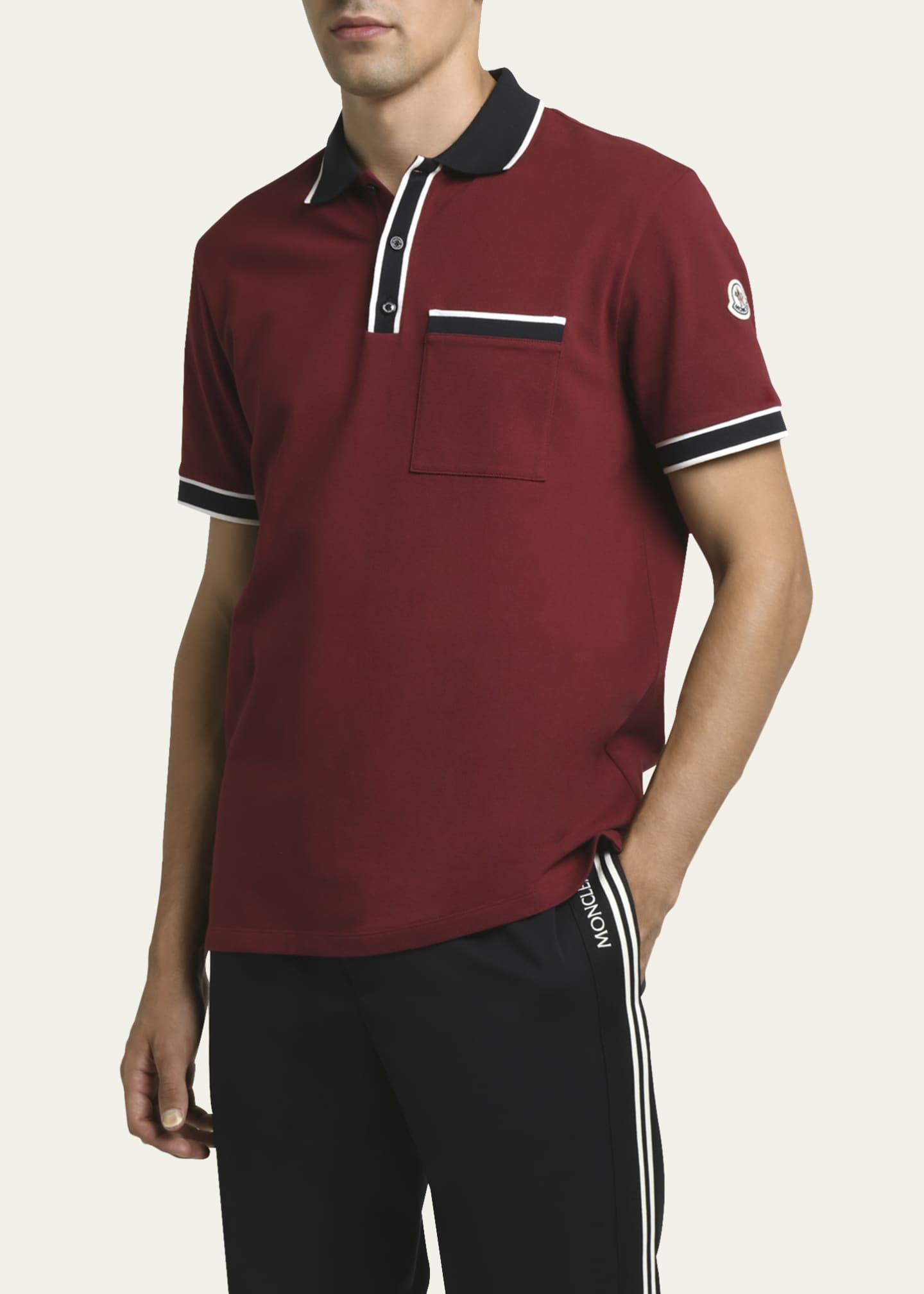 Moncler contrast cheap polo