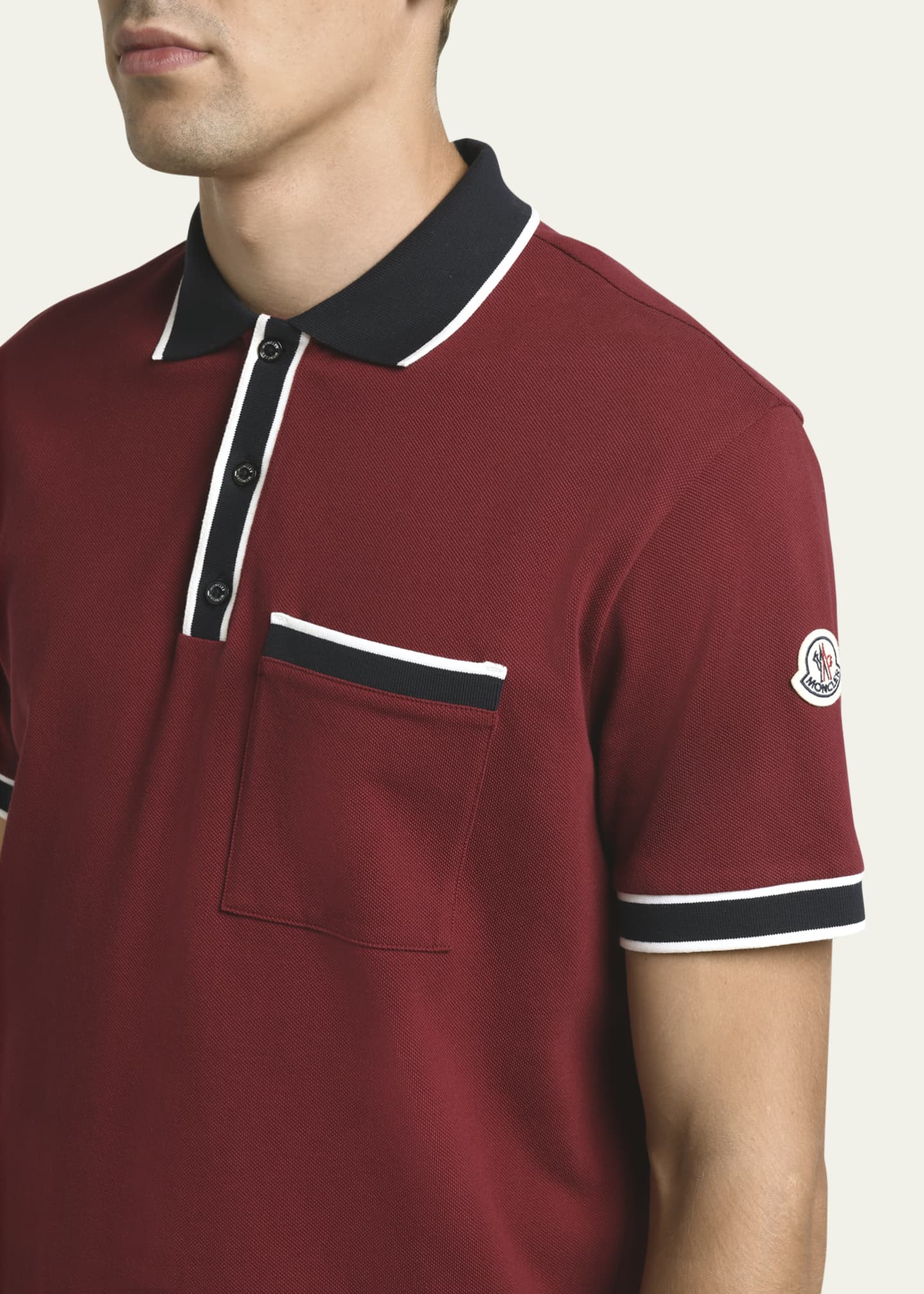 Moncler contrast polo sales