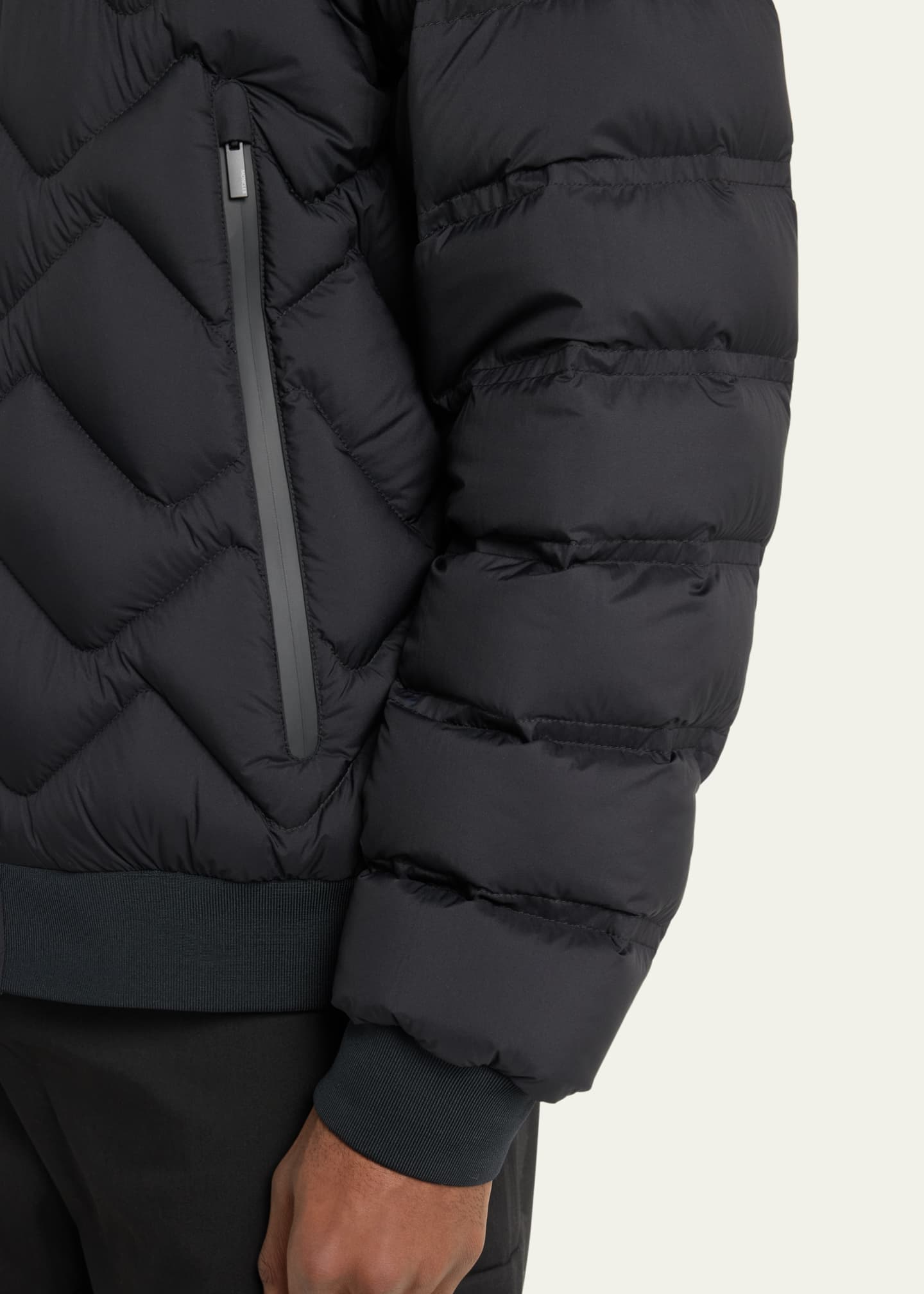 Moncler quilted bomber jacket deals