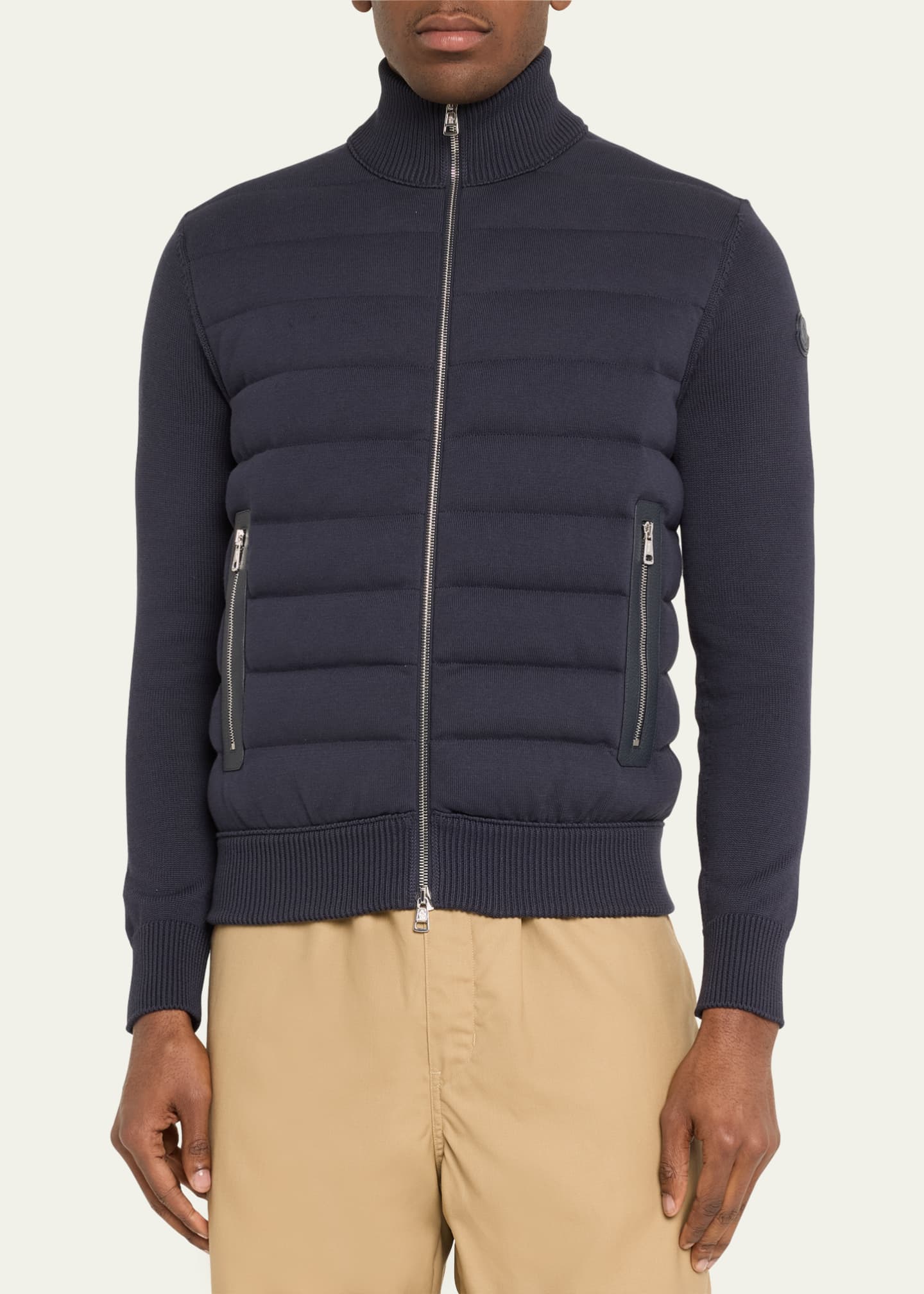 Moncler Men s Quilted Zip Front Cardigan