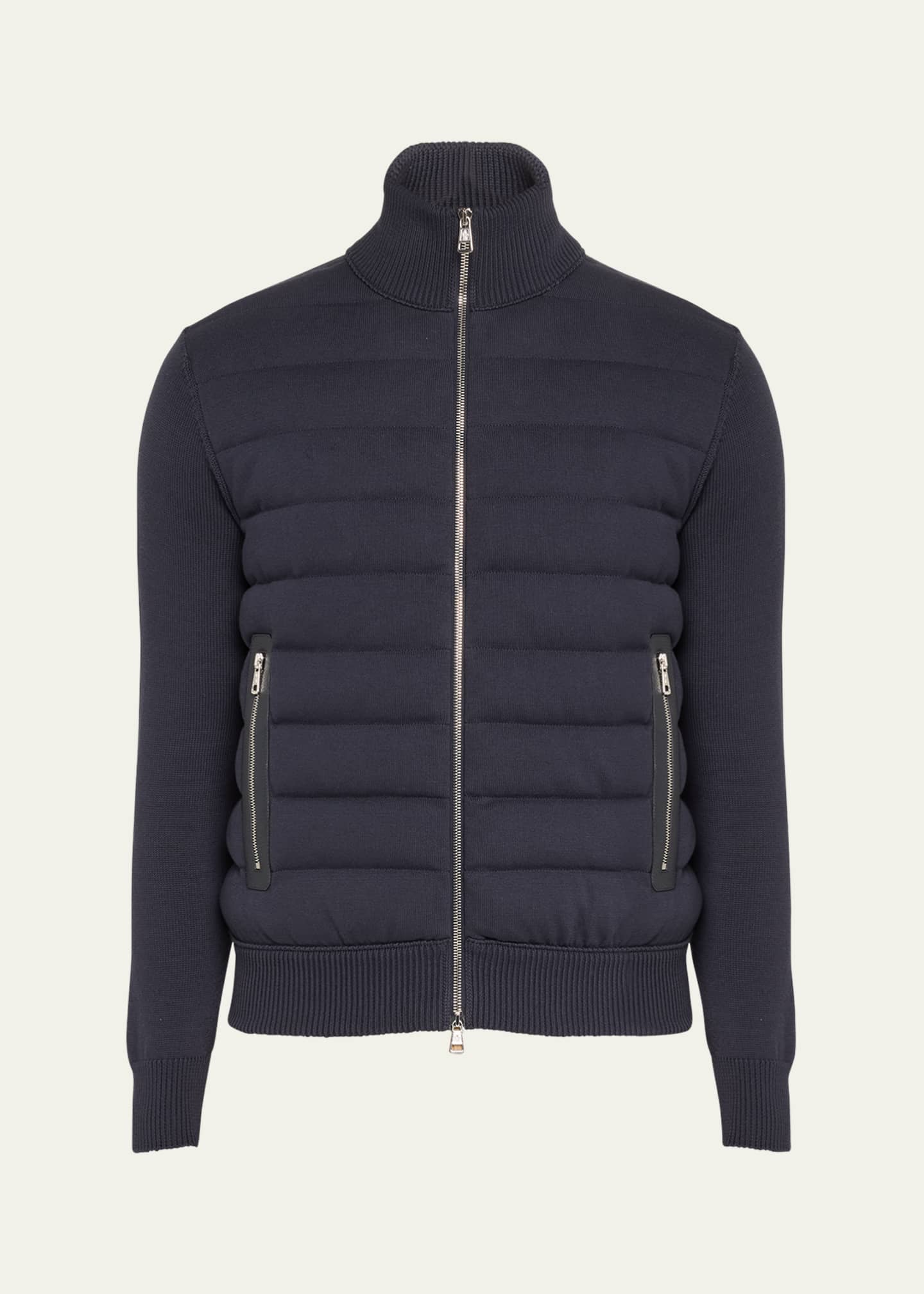 Moncler Men s Quilted Zip Front Cardigan