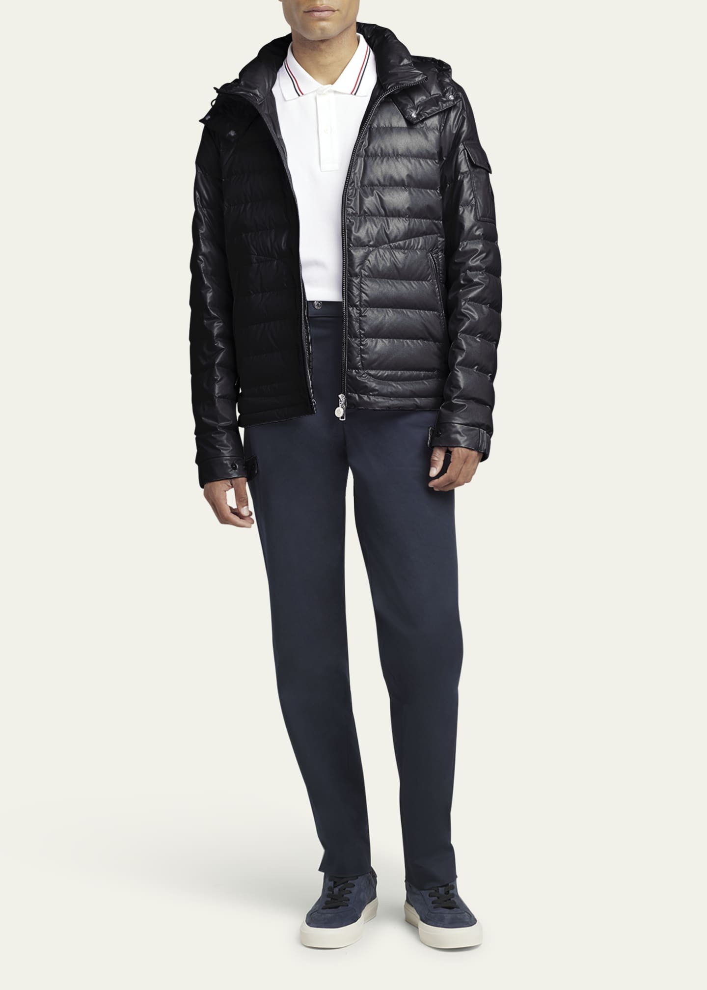 Moncler hooded quilted down jacket new arrivals