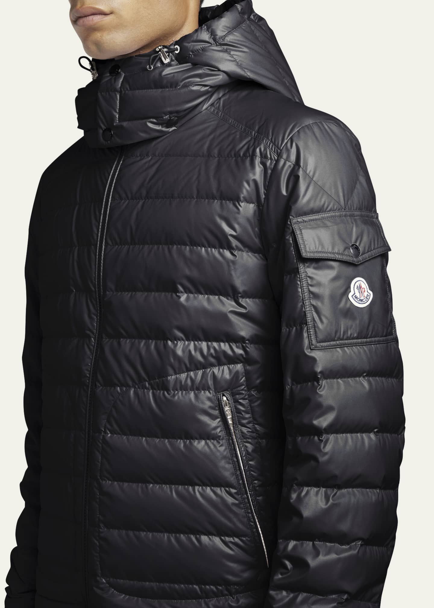 Moncler Men's Lauros Quilted Hooded Down Jacket - Bergdorf Goodman