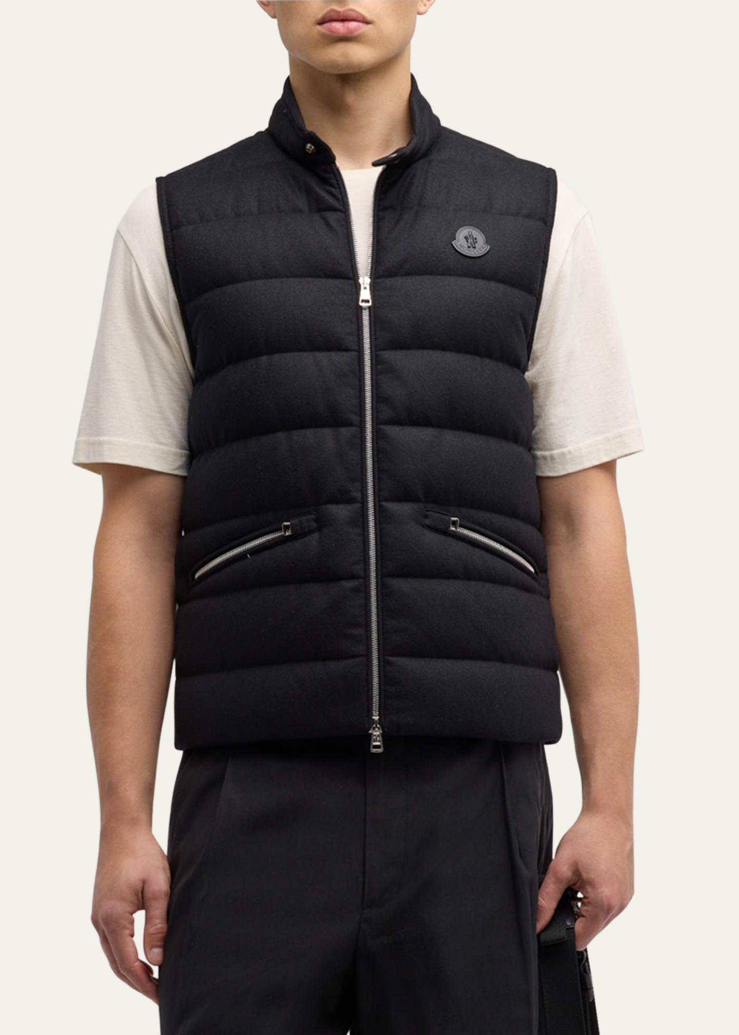 Moncler Men's Gallienne Cashmere-Blend Down Vest - Bergdorf Goodman