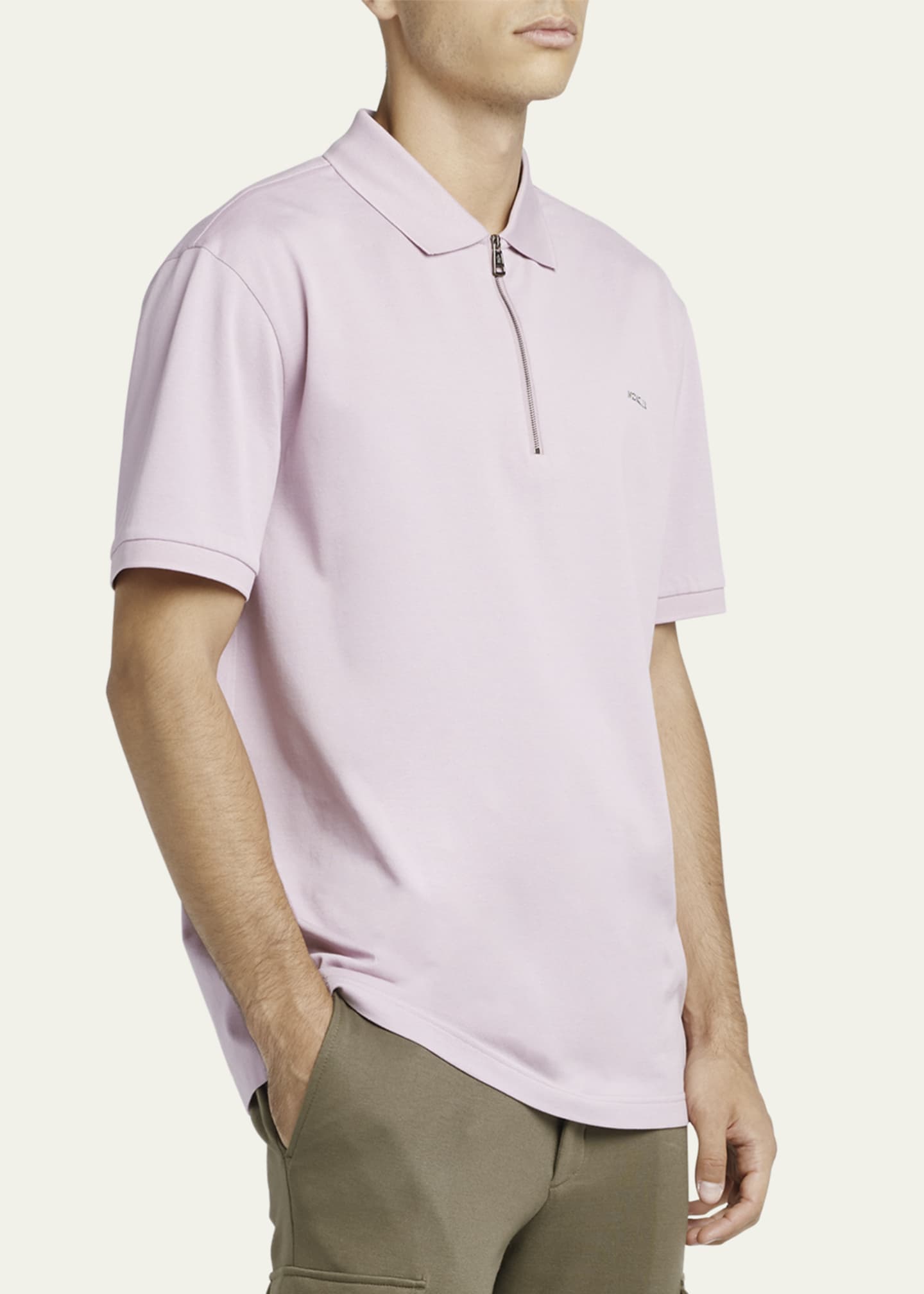 Pink moncler shop polo mens