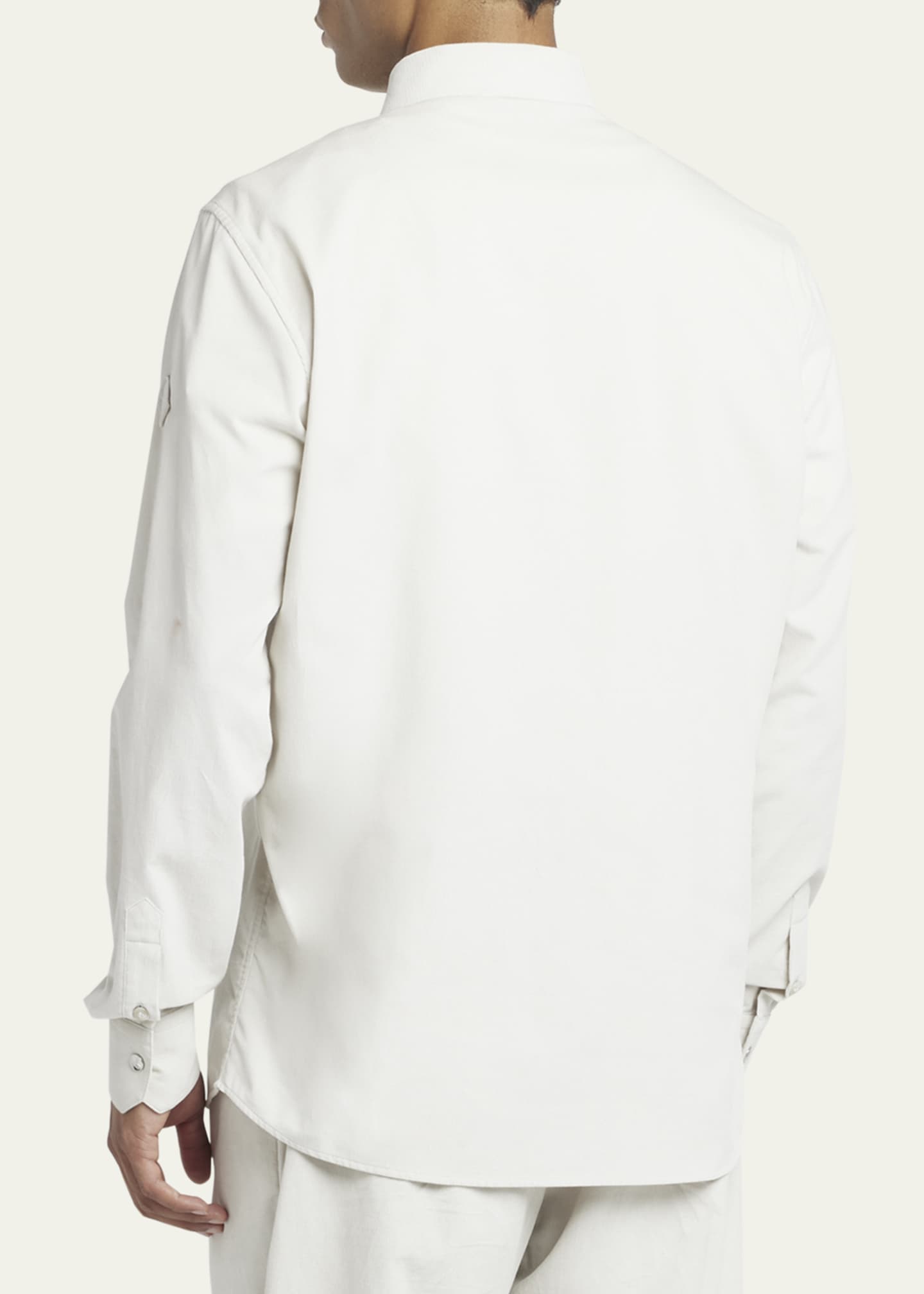 Moncler Men's Corduroy Embossed Logo Shirt Image 3 of 5