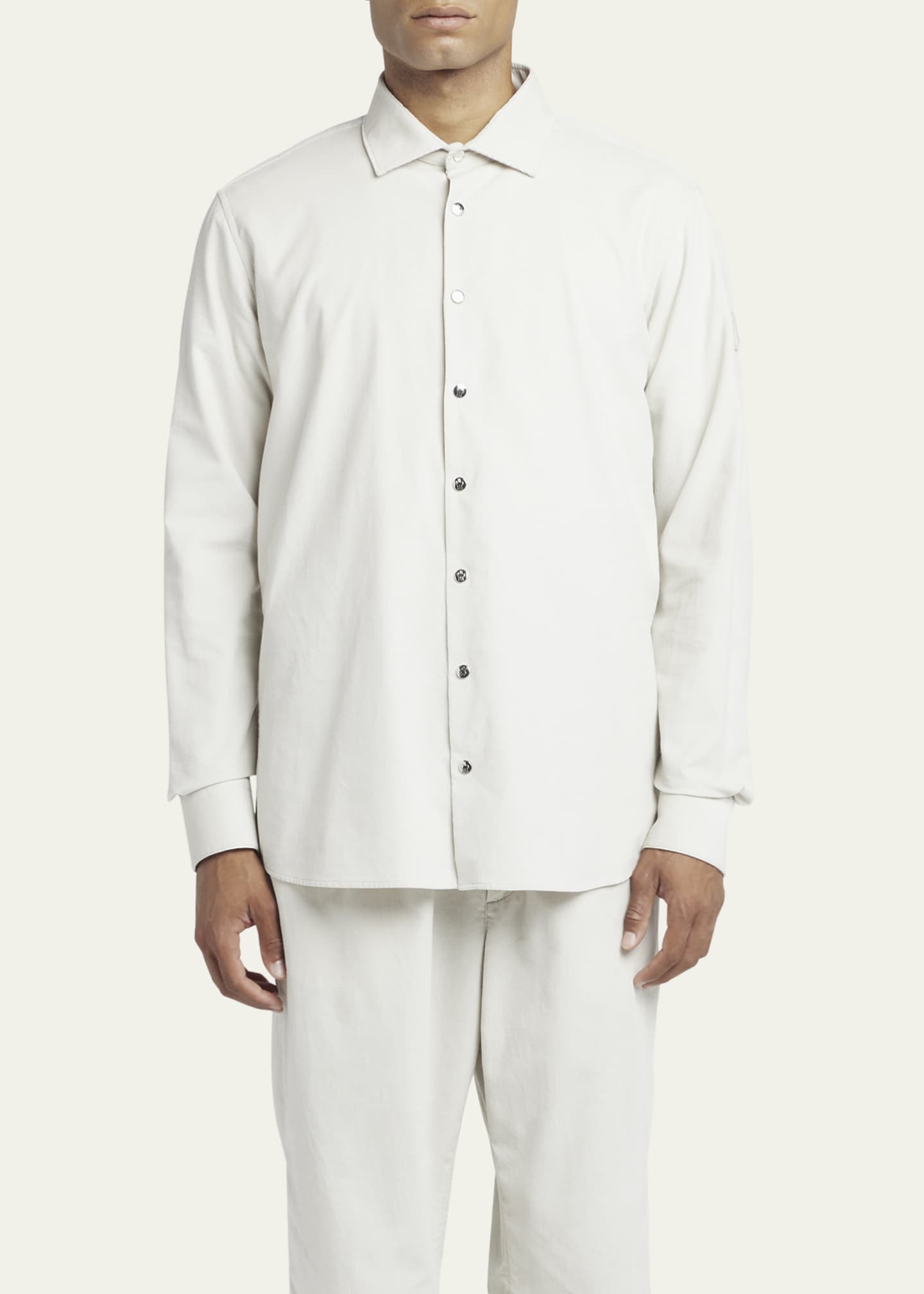 Moncler Men's Corduroy Embossed Logo Shirt Image 4 of 5