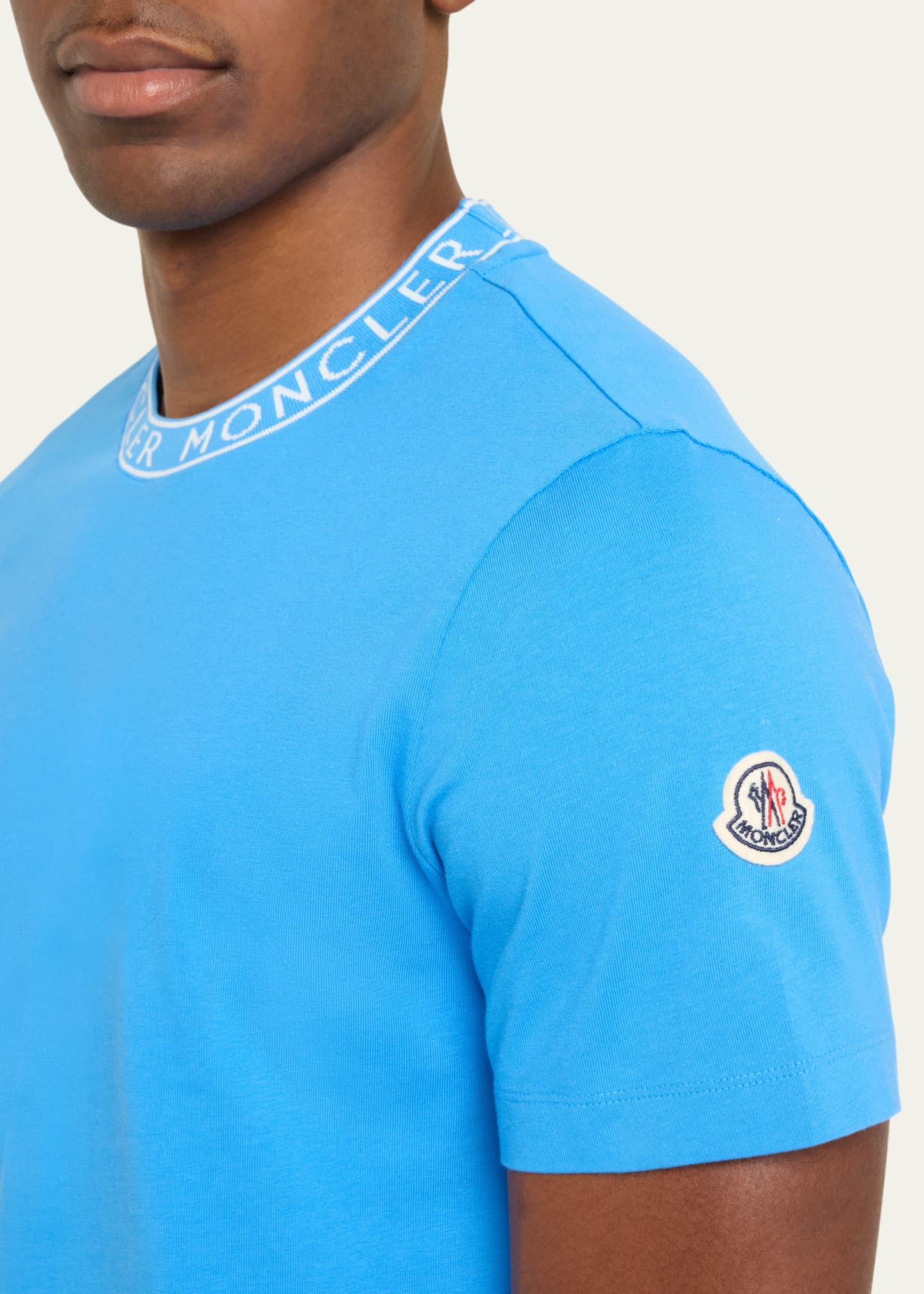 Moncler Men's Logo Crew T-Shirt - Bergdorf Goodman