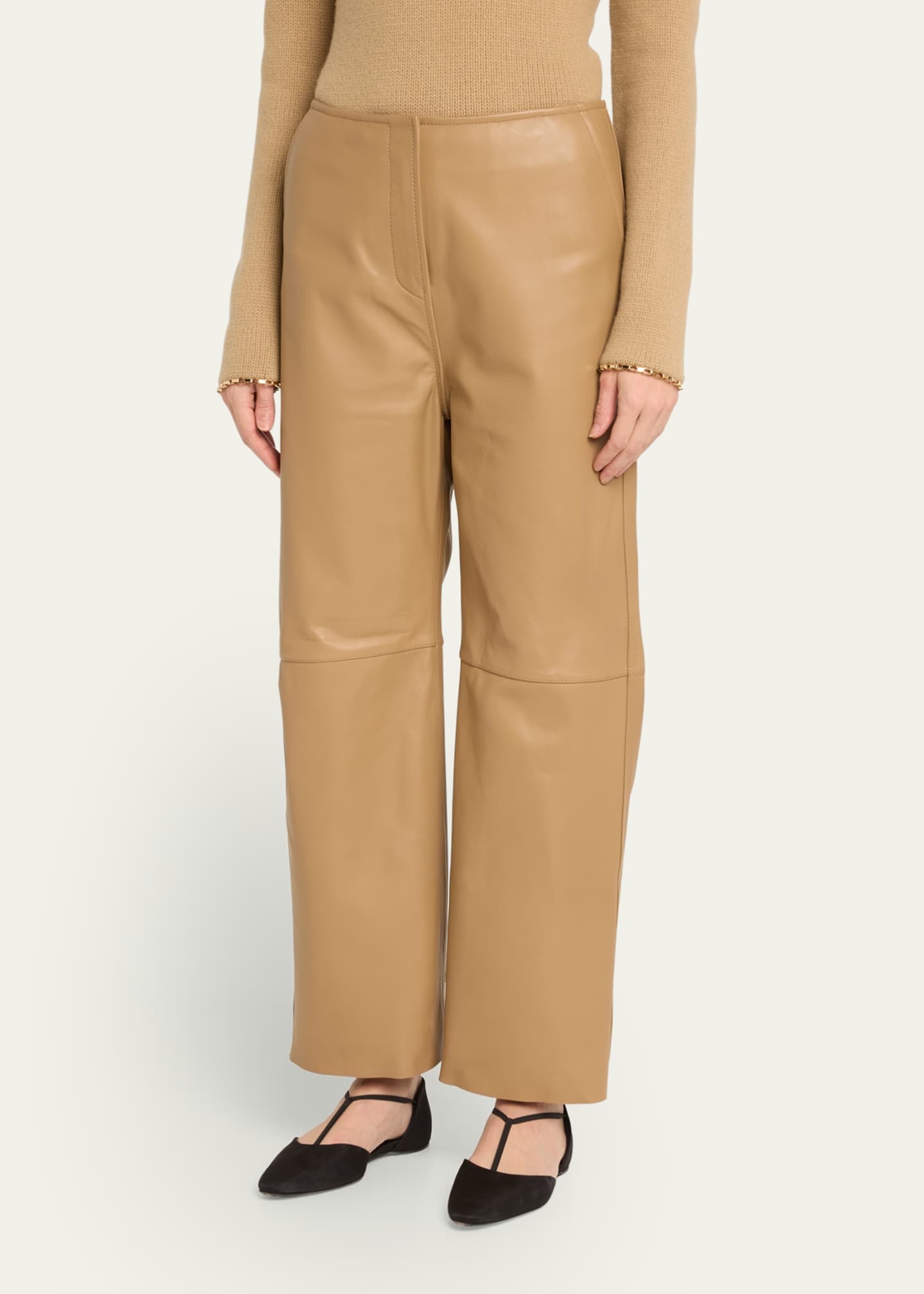 Toteme Paneled Leather Trousers