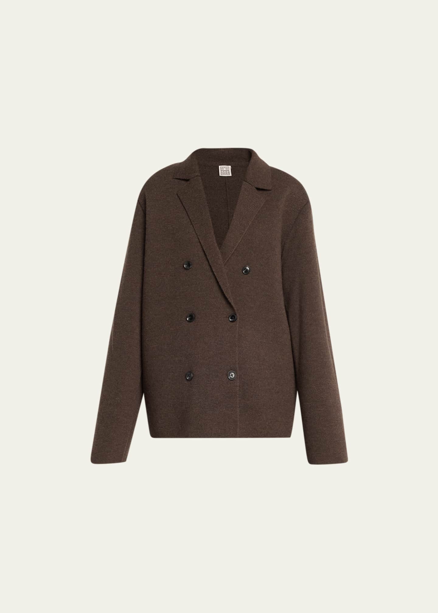 Toteme Oversized Double Breast Wool Knit Blazer Bergdorf Goodman