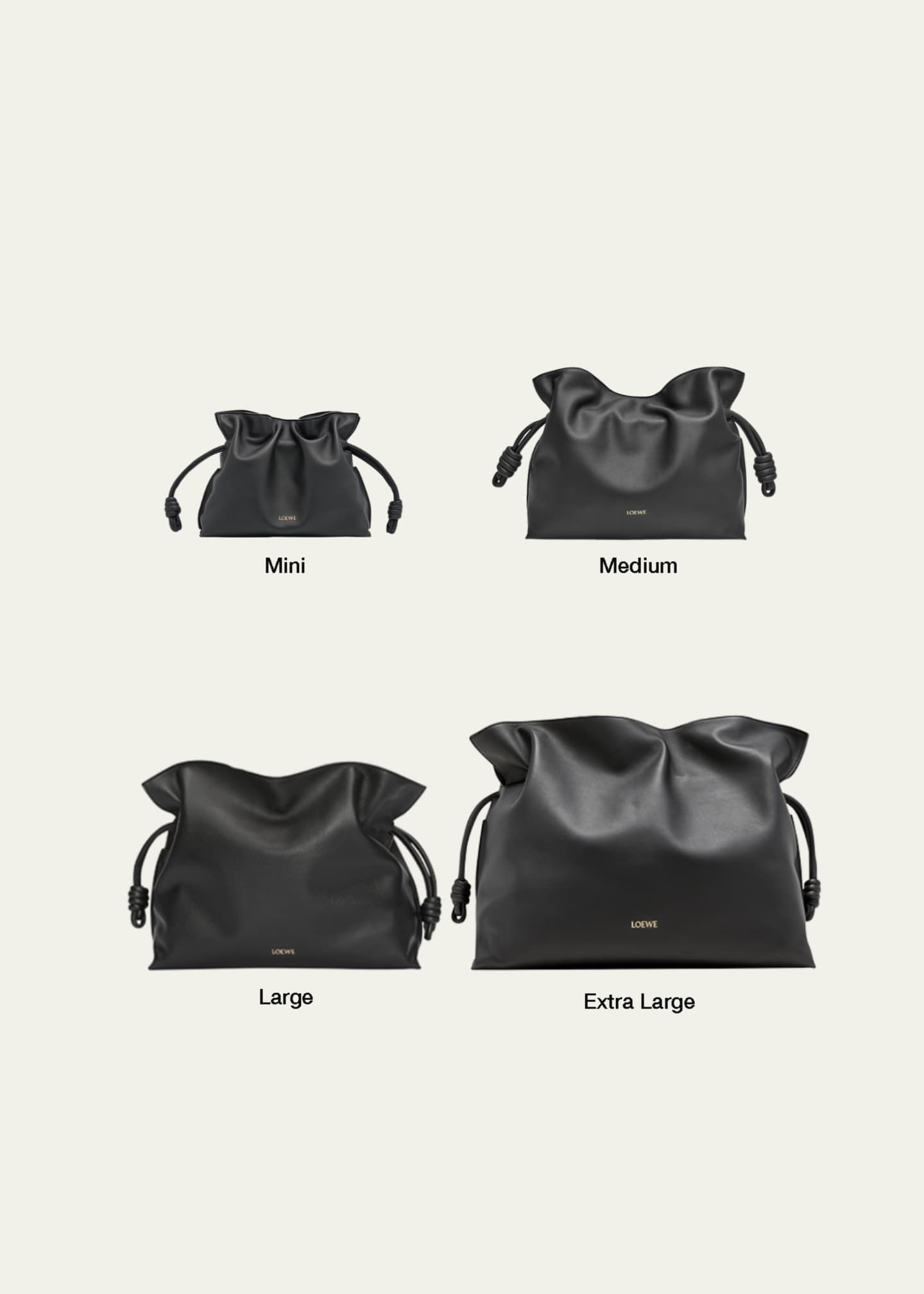 Loewe Flamenco Large Clutch Bag in Napa Leather with Golden Foil