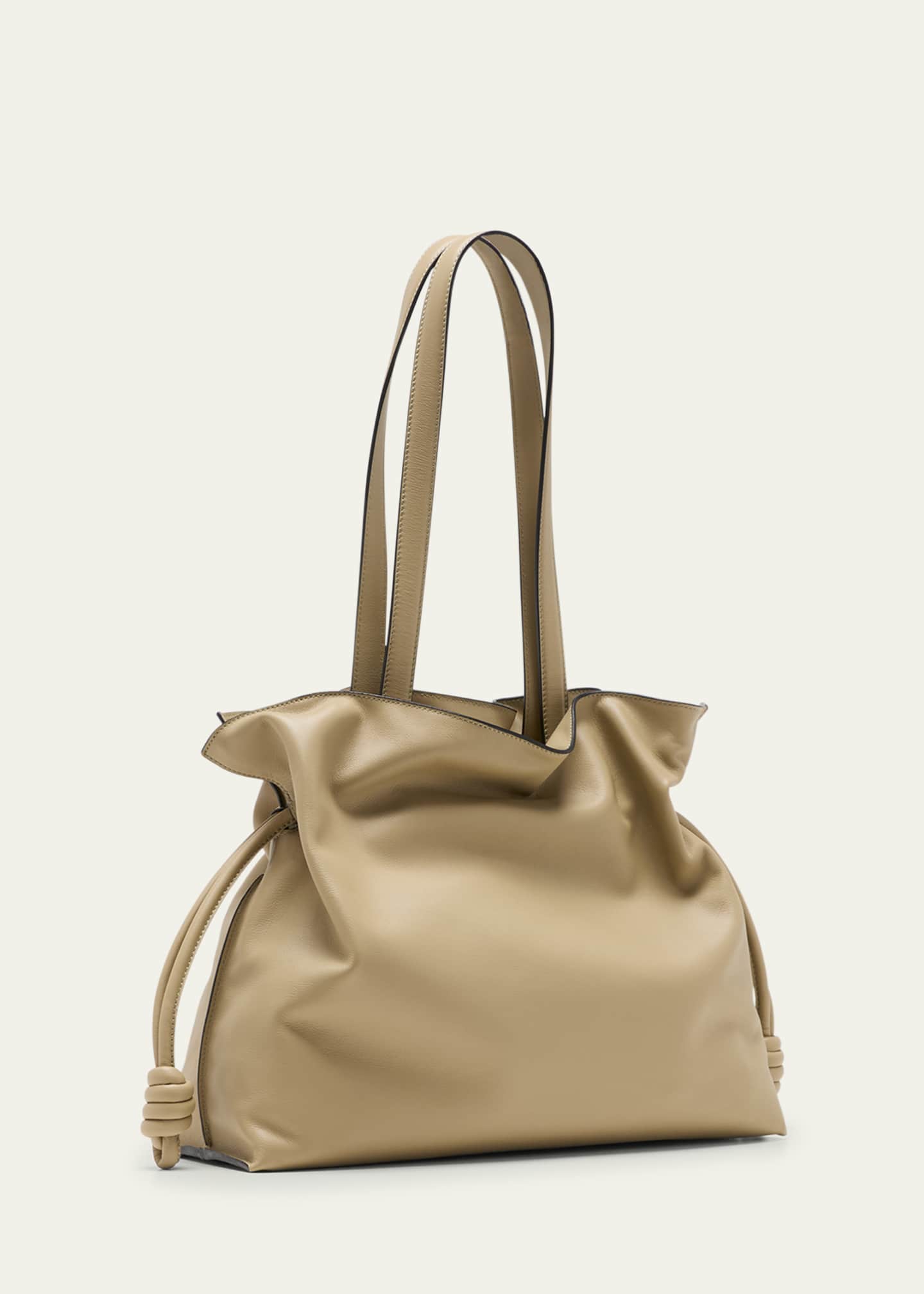 Loewe Flamenco Large Clutch Bag in Napa Leather with Golden Foil Anagram Image 3 of 6