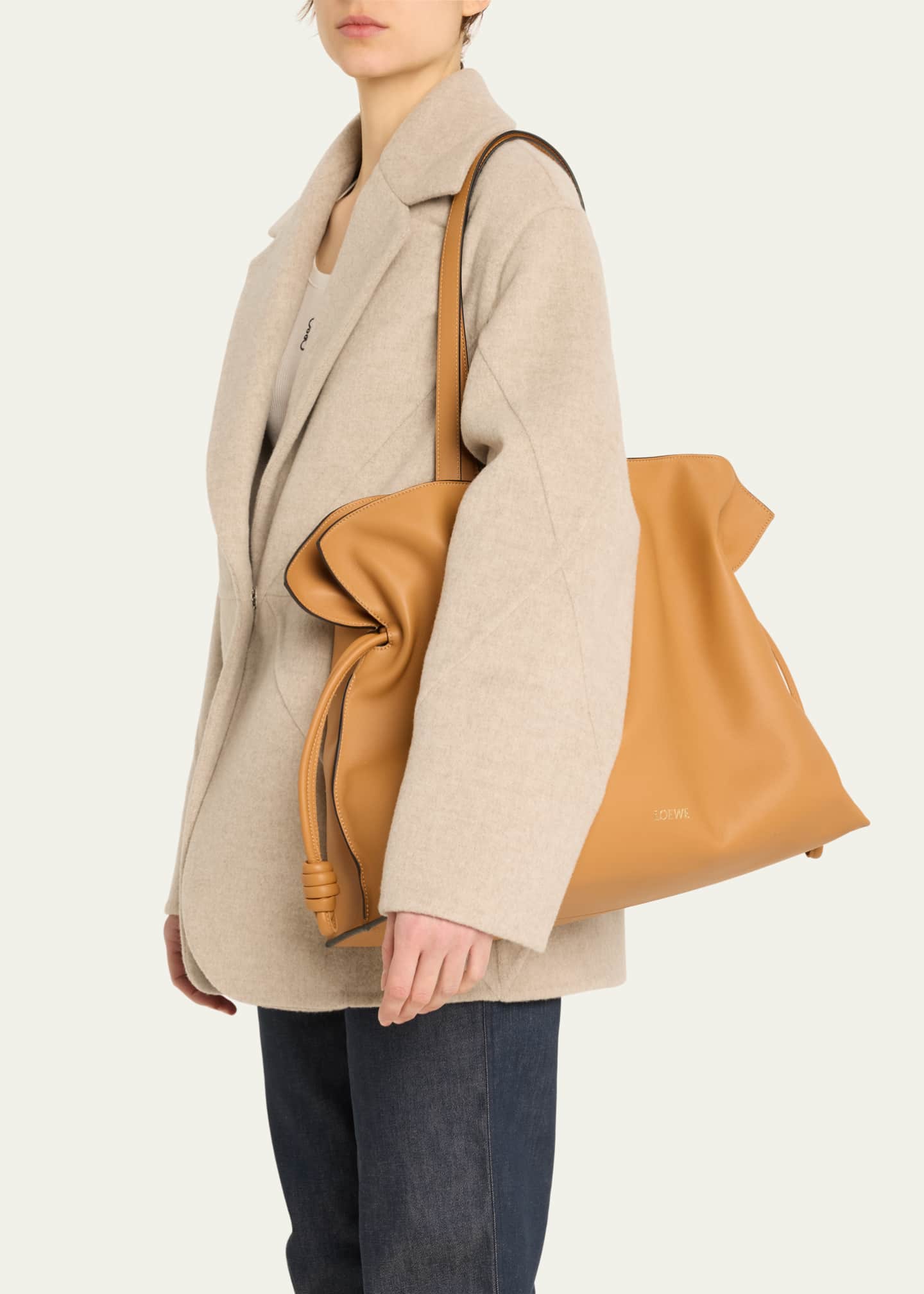 Loewe Flamenco XL Tote Bag in Napa Leather with Golden Foil