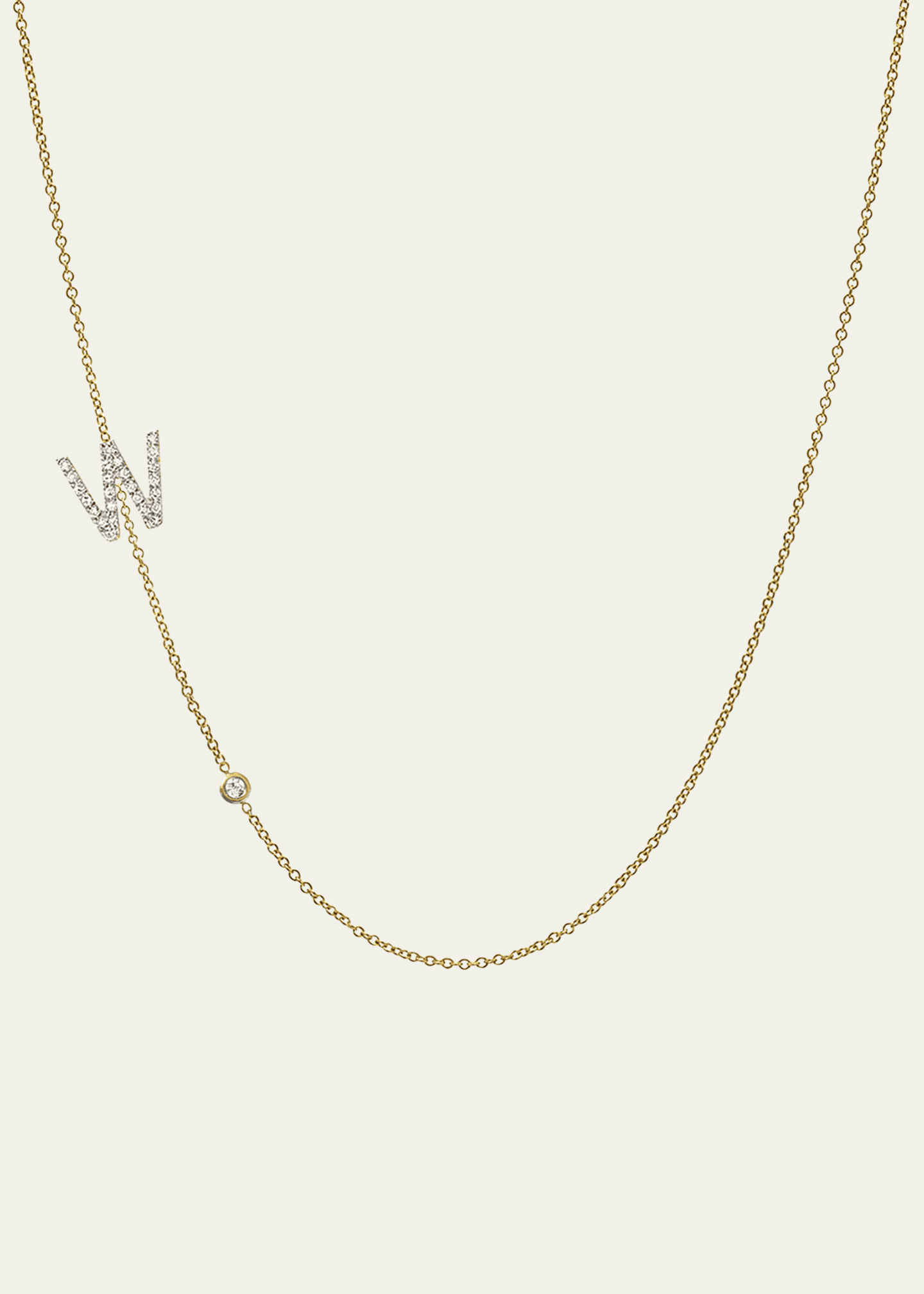 Zoe lev diamond initial necklace cheap