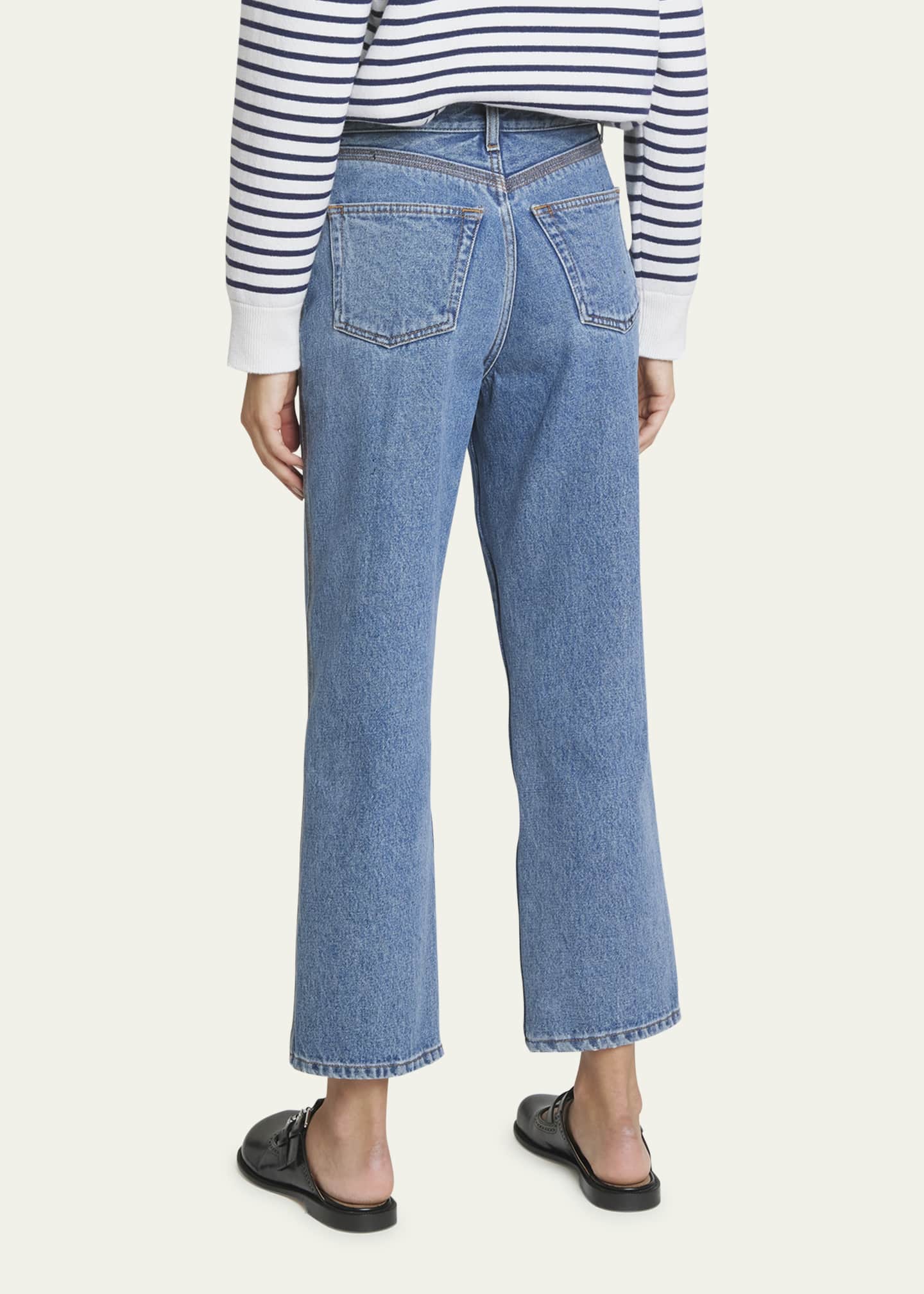 Loewe Cropped Jeans with Anagram Knee Detail Image 3 of 5