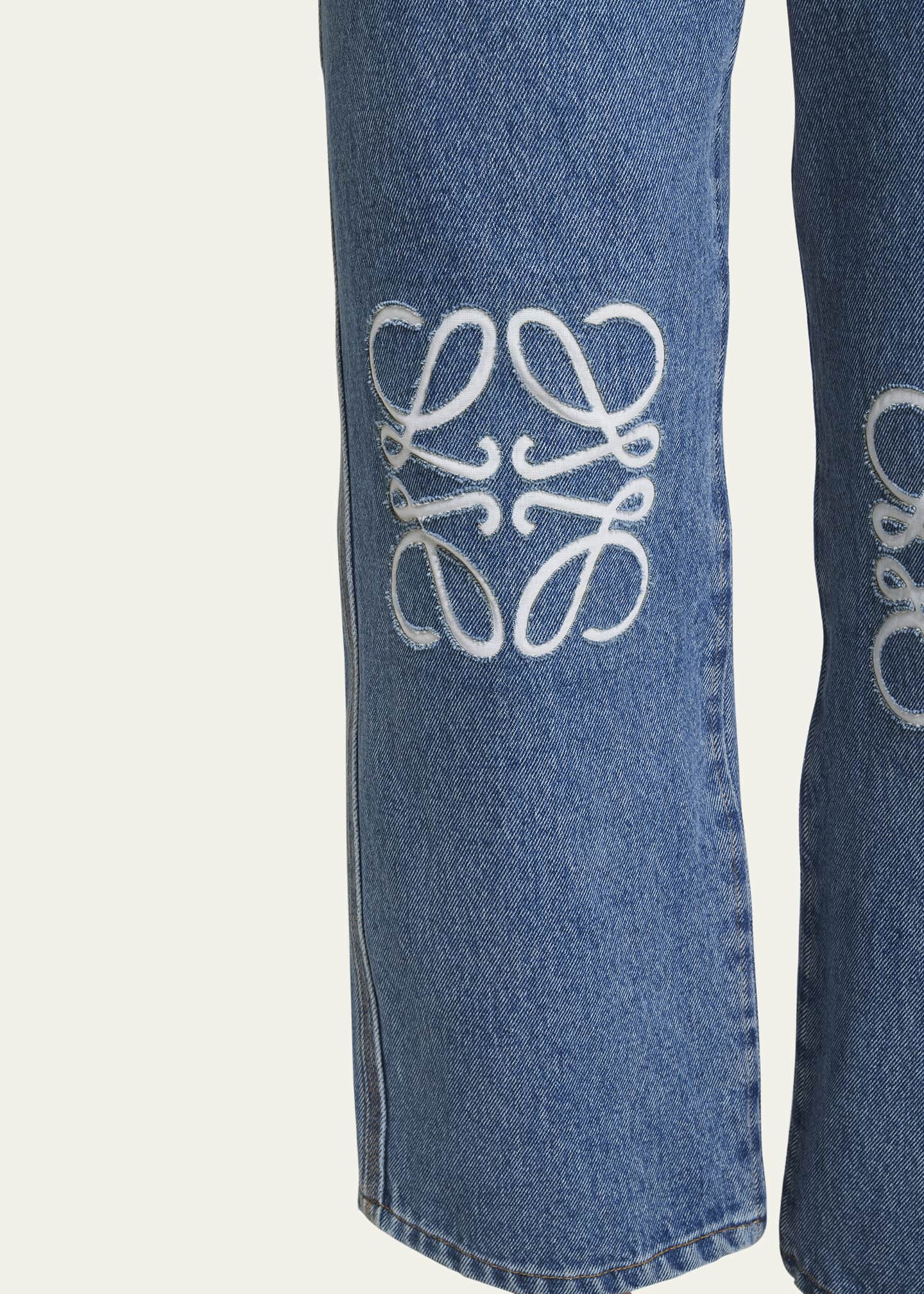 Loewe Cropped Jeans with Anagram Knee Detail Image 5 of 5