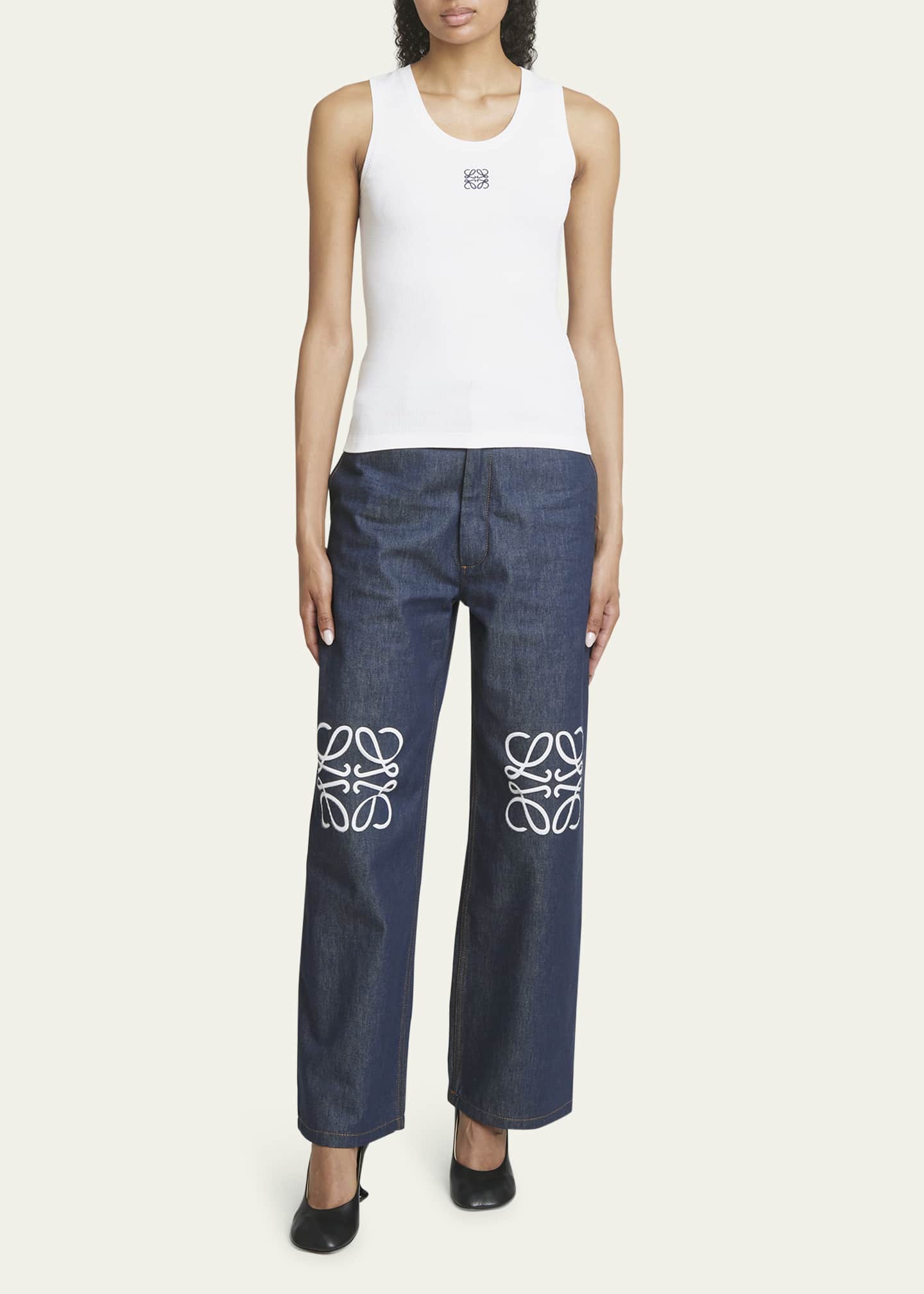 Loewe Anagram Logo Ribbed Tank Top Image 2 of 5
