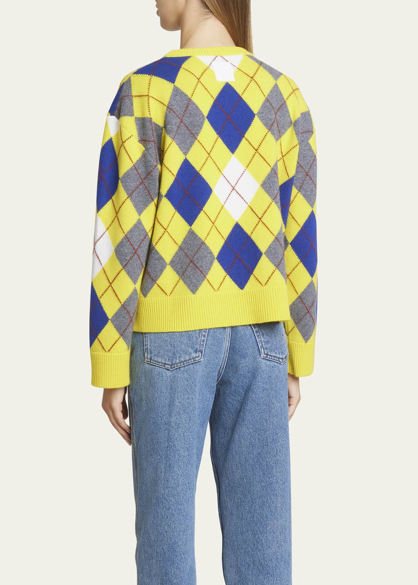 新作 ≪LOEWE≫ Loewe Argyle Sweater アーガイル セーター 黄色