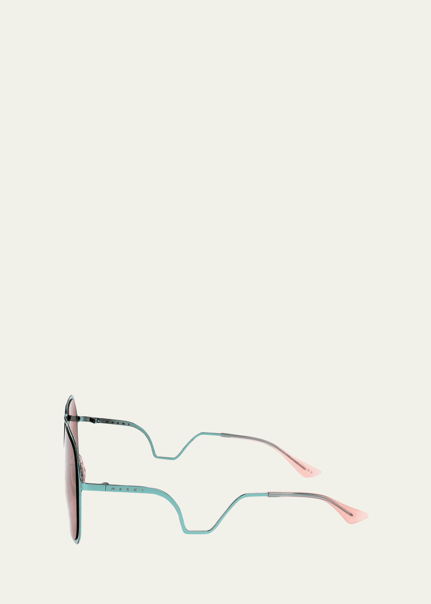 Marni Geometric Metal Aviator Sunglasses Image 3 of 3