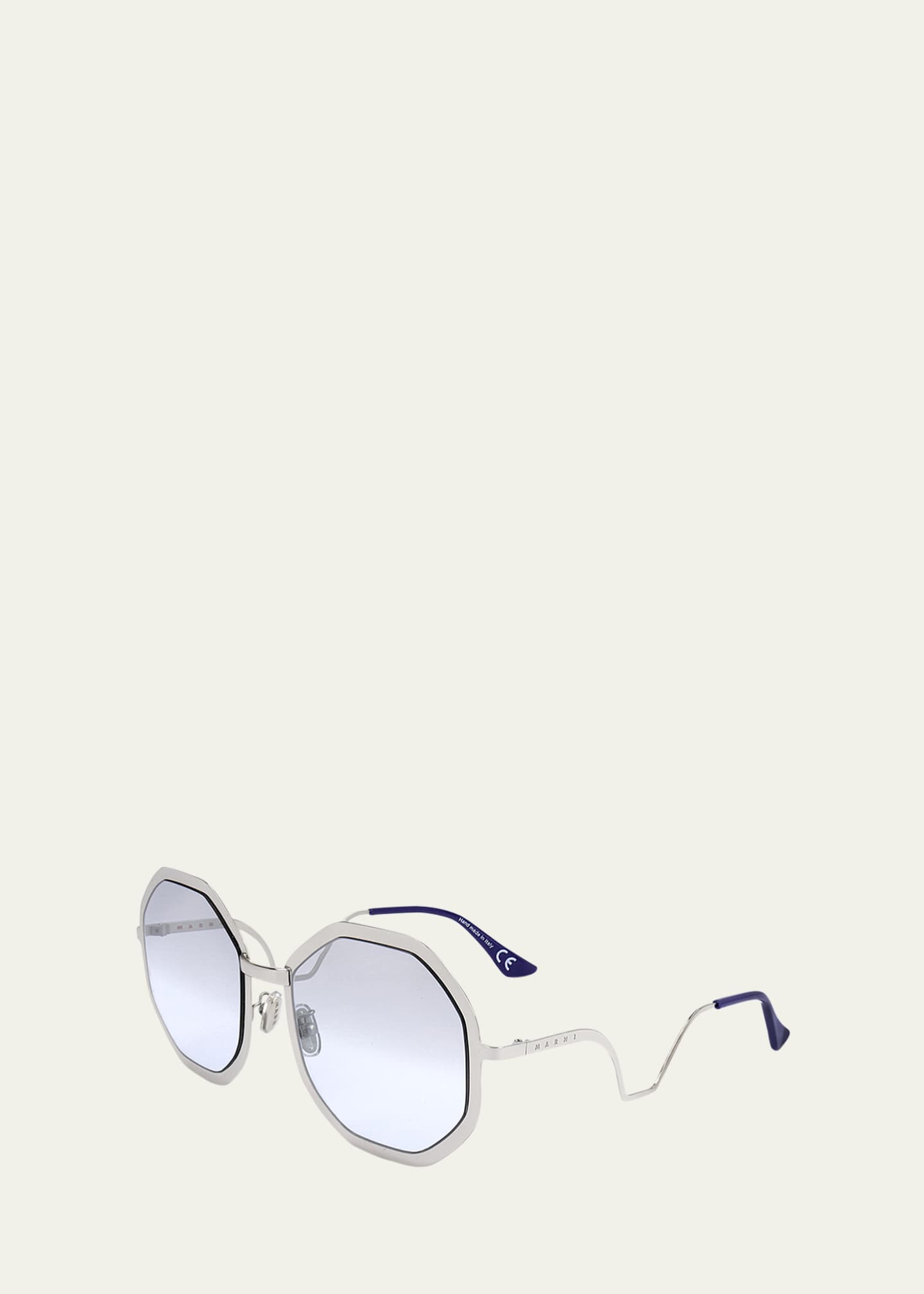 Marni Geometric Metal Round Sunglasses Image 2 of 3