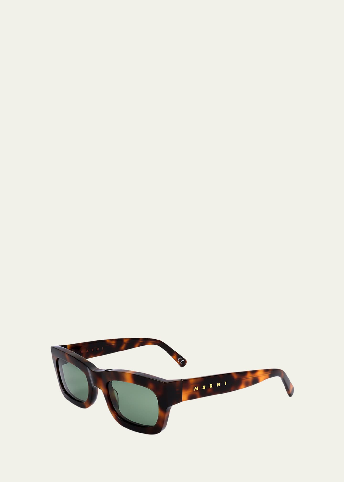 Marni Logo Acetate Rectangle Sunglasses Image 2 of 3