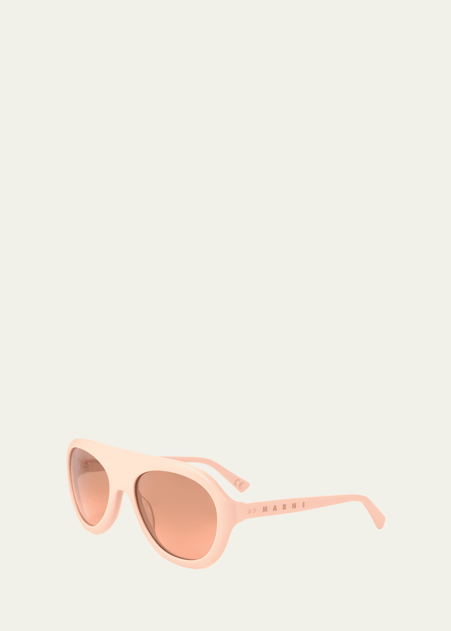 Marni Logo Acetate Aviator Sunglasses Image 2 of 3