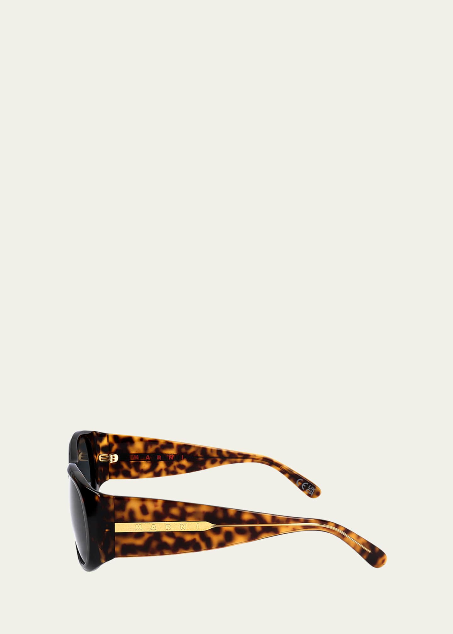 Marni Logo Acetate Wrap Sunglasses Image 3 of 3