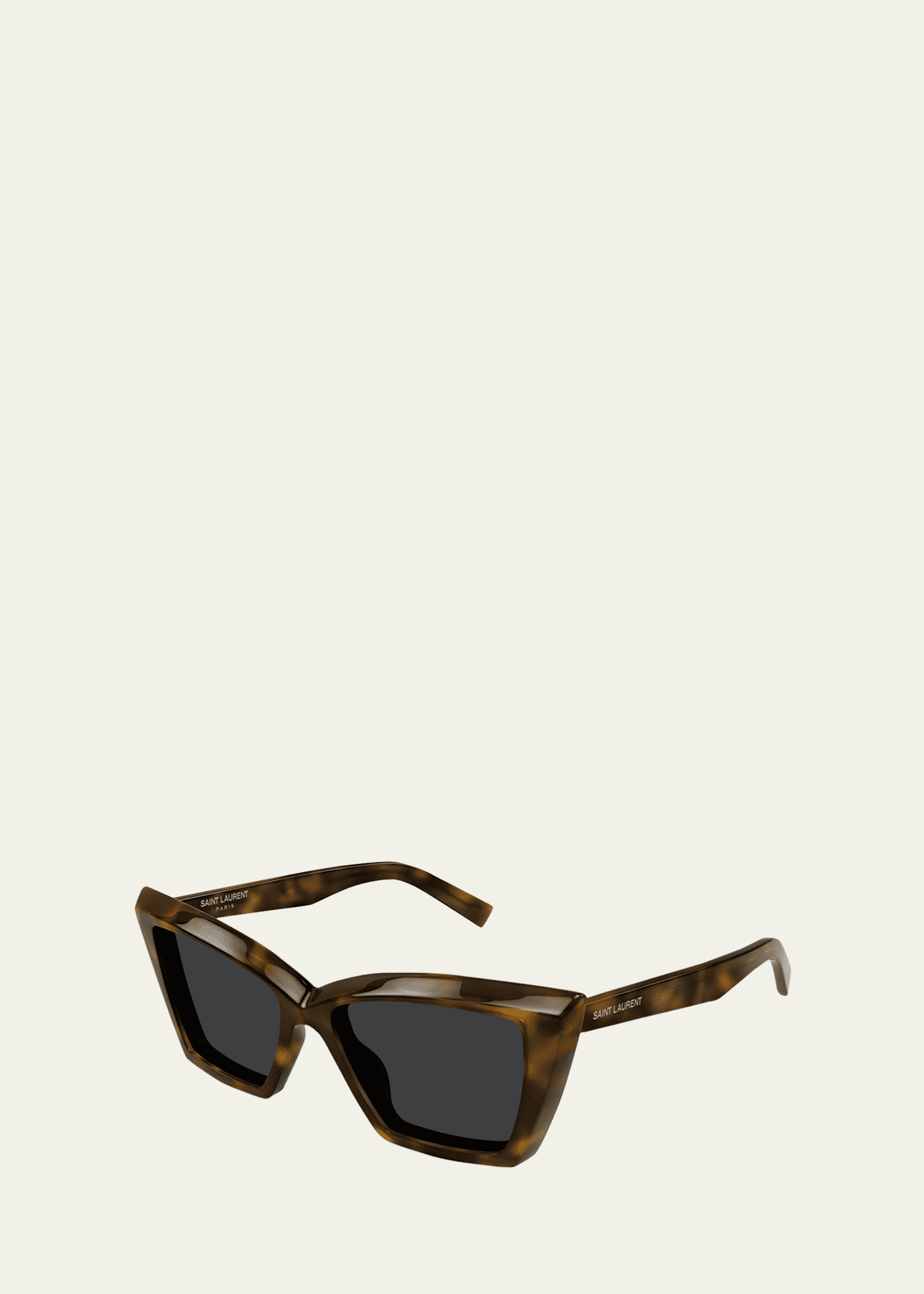Saint Laurent Beveled Acetate Cat-Eye Sunglasses Image 2 of 2